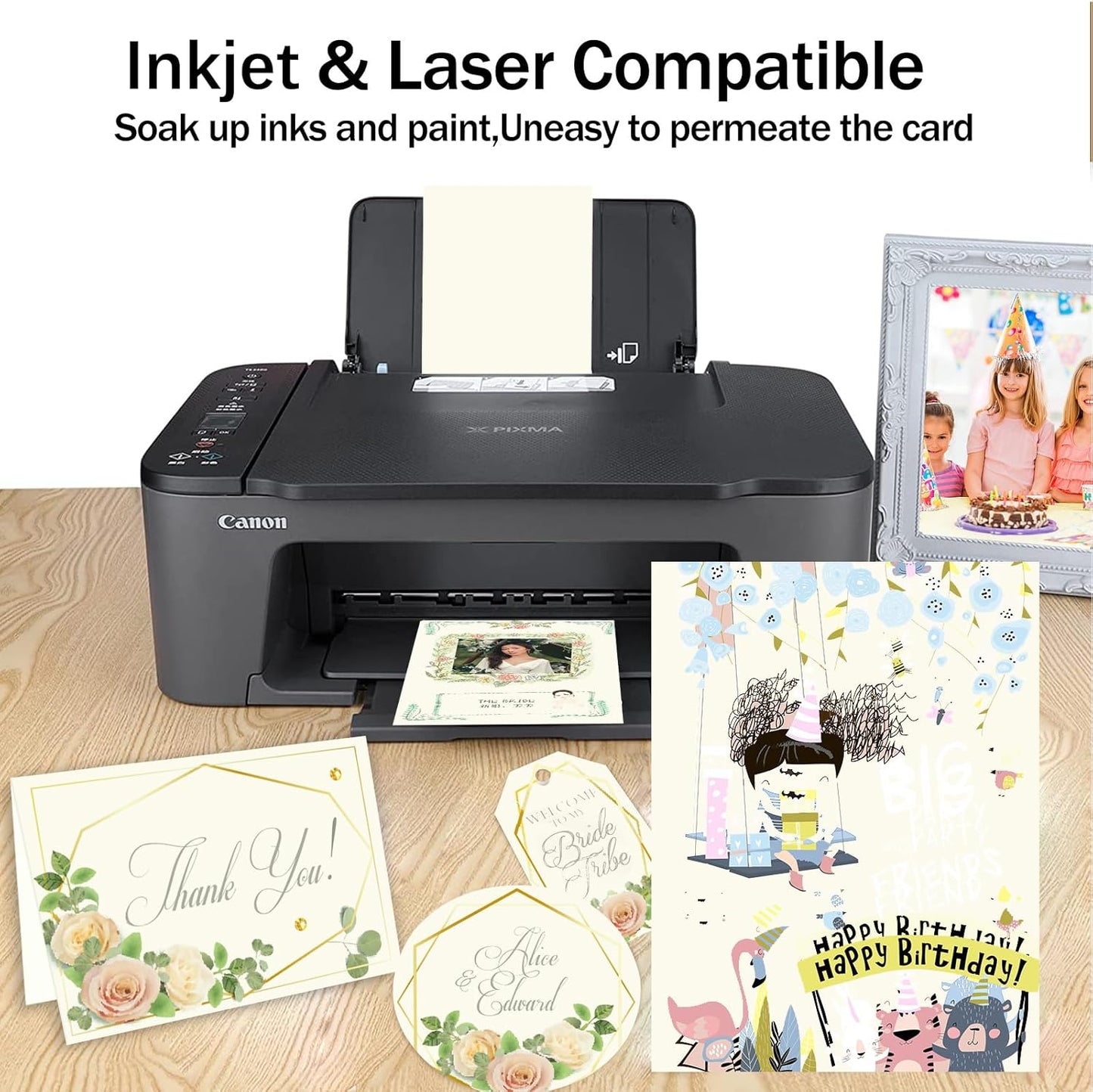 100 Sheets Cream Cardstock 8.5 x 11 Ivory Paper, Goefun Off White Card Stock Printer Paper for Cards Making, Office Printing, Certificate