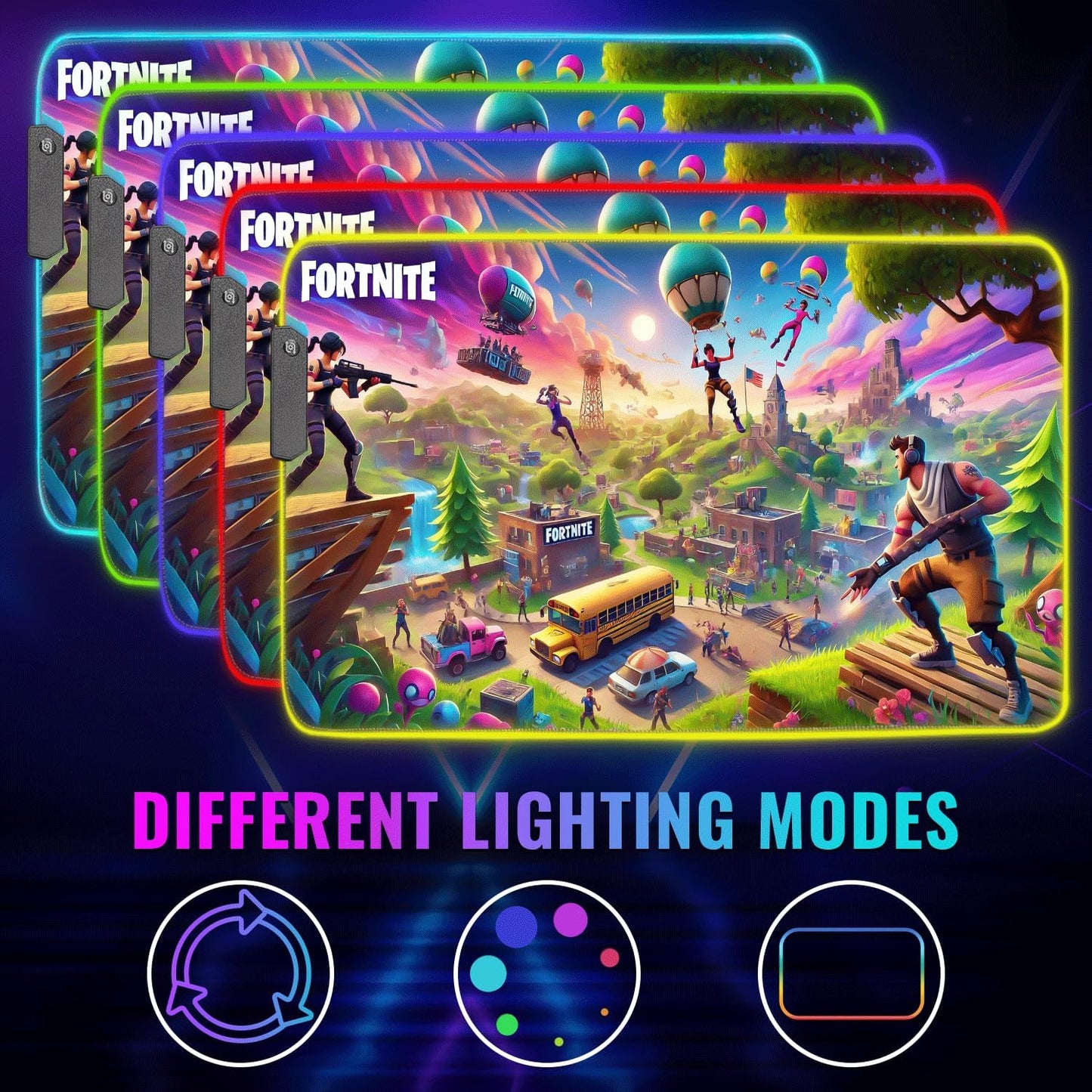 Gaming Mouse Pad - Desk Mat Gaming Mouse Pad, 90x40 Extra Medium Large Extended Big Long Huge XL XXL and XXXL RGB LED Light Mousepad for a Computer, PC Mats Mousepads Battlefield Blitz