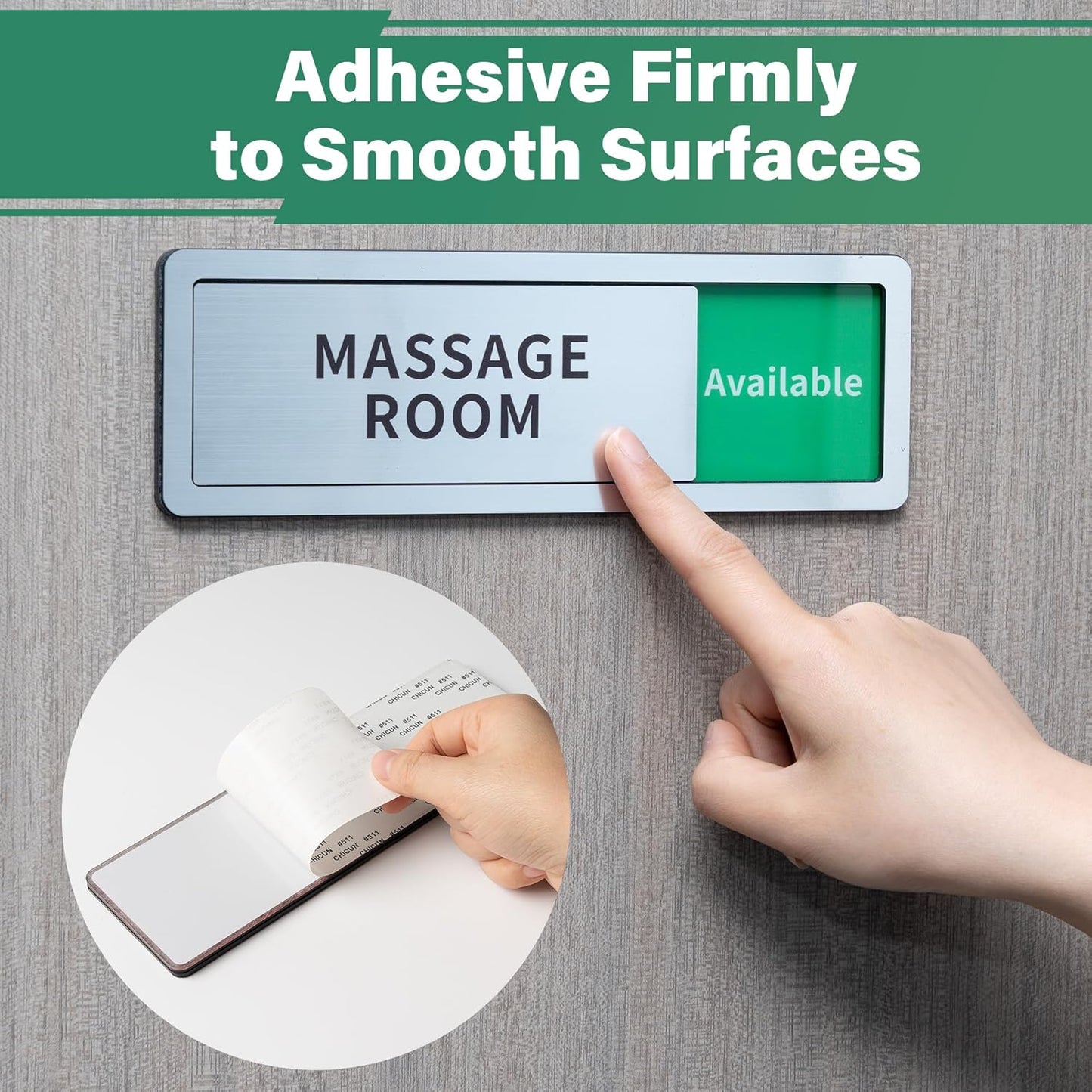 Exam Room Sign, Exam Room Numbers, In Use/Available Slider Door Signs for Therapists, School, Medical Office, Hospital-Easy Installation