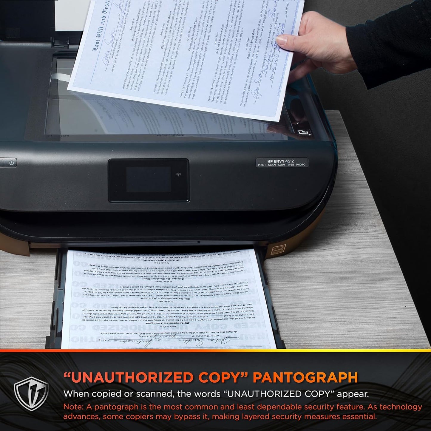 DocuGard Advanced Blue Multi-Purpose Security Paper - Fraud Prevention - 7 Security Features - Laser & Inkjet Printer Compatible - 8.5" x 11“ - 24 lb - 500 Sheets (04546)