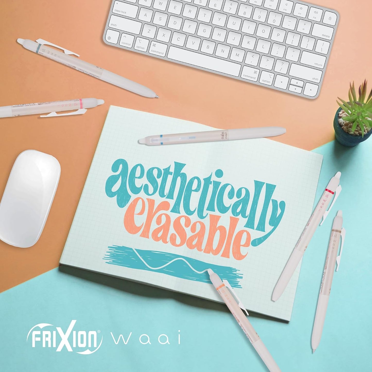 PILOT, FriXion Waai Erasable Gel Pens, 8 Pack Pouch, Extra Fine Point 0.5 mm, Assorted Colors