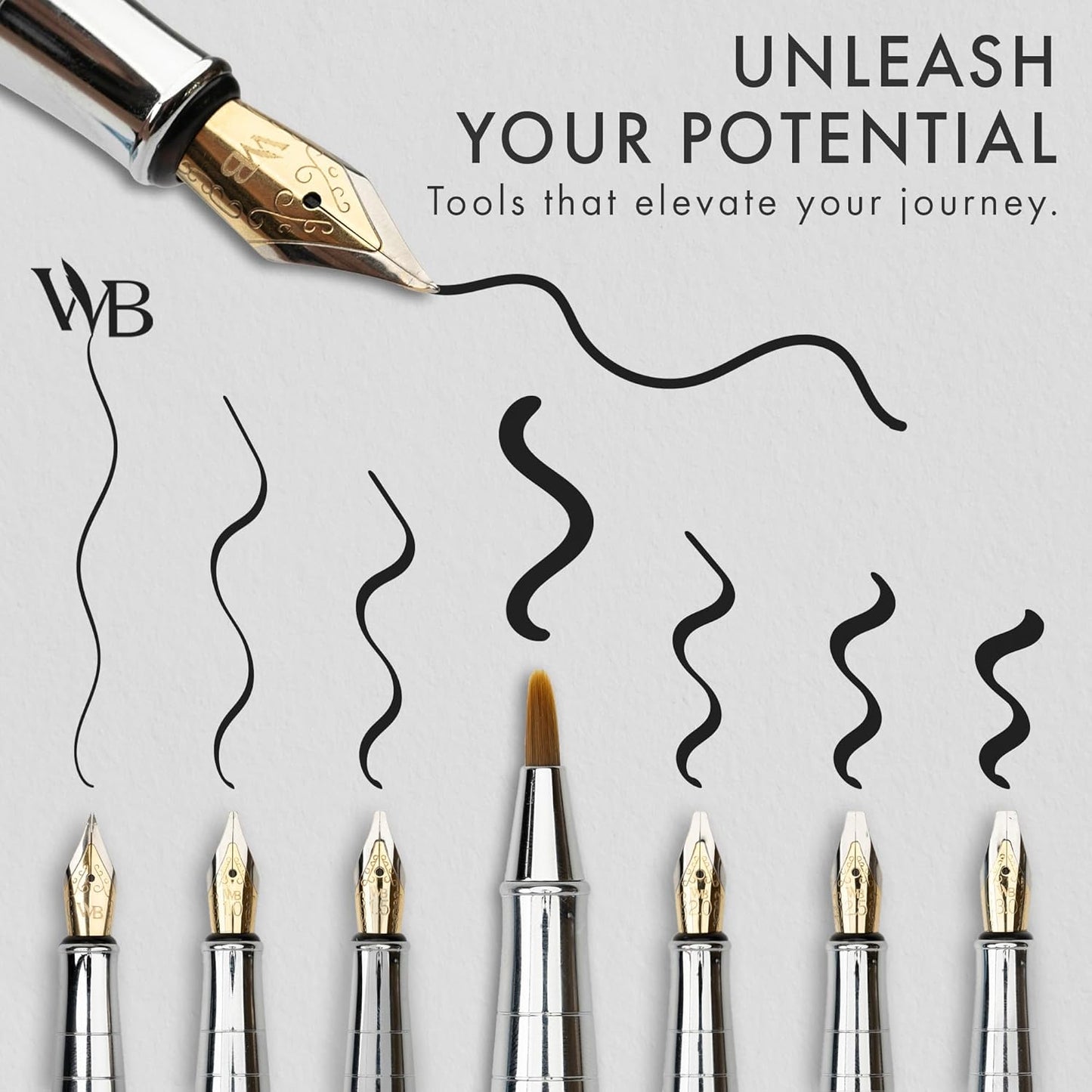 Wordsworth & Black Calligraphy Pen Gift Set, Includes Bottle, 6 Cartridges, Refill Converter, 6 Replacement Nibs, Premium Package, Journaling, Smooth Writing Pens [Red Chrome]