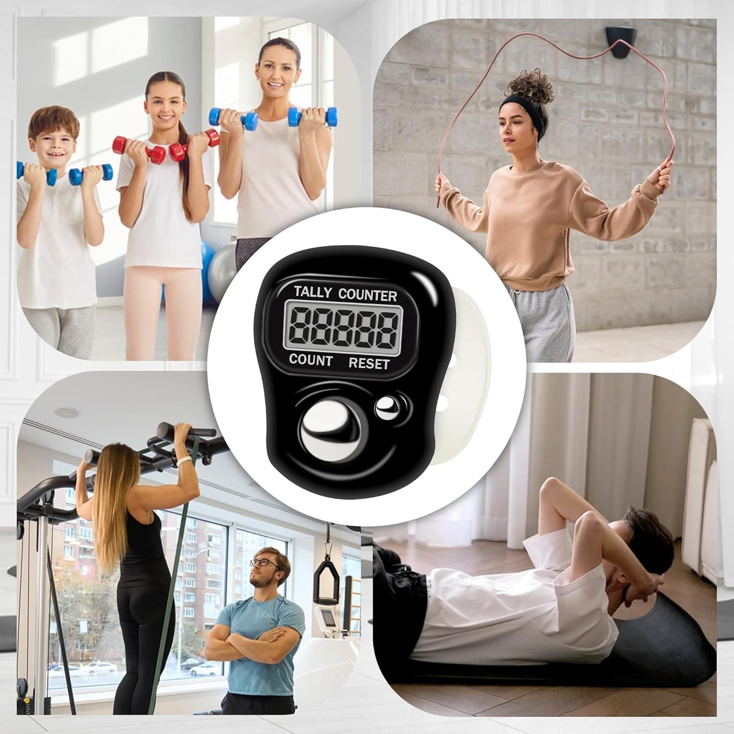 Electronic Finger Clicker Counter 5-Digit LCD Hand Tally Counter Clicker for Knitting, Lap, Goods Counting, Golf