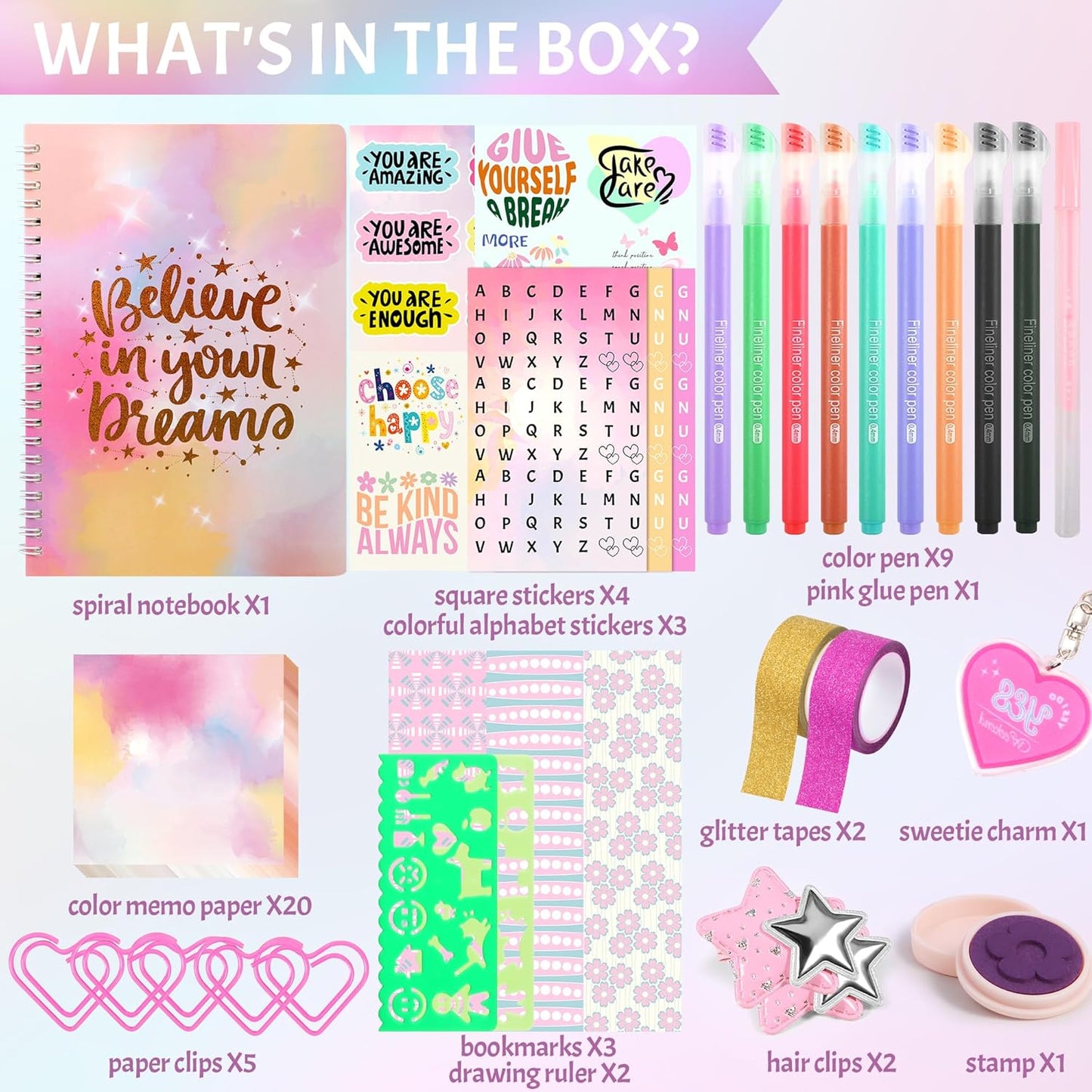 DIY Journal Kit for Girls,Toys for Ages 8-14 and Birthday Gifts for Girls