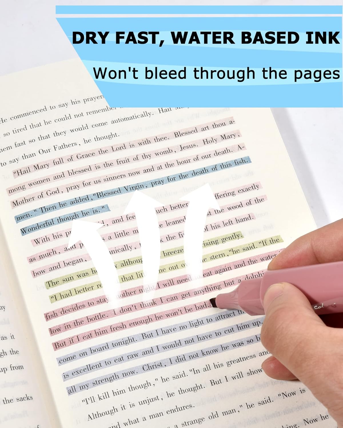 Aesthetic Highlighters, Lipstick-shaped Highlighters, Assorted Colors With Soft Chisel Tip,No Bleed Bible Highlighter Pastel,Unique Highlighters, 6 Pack