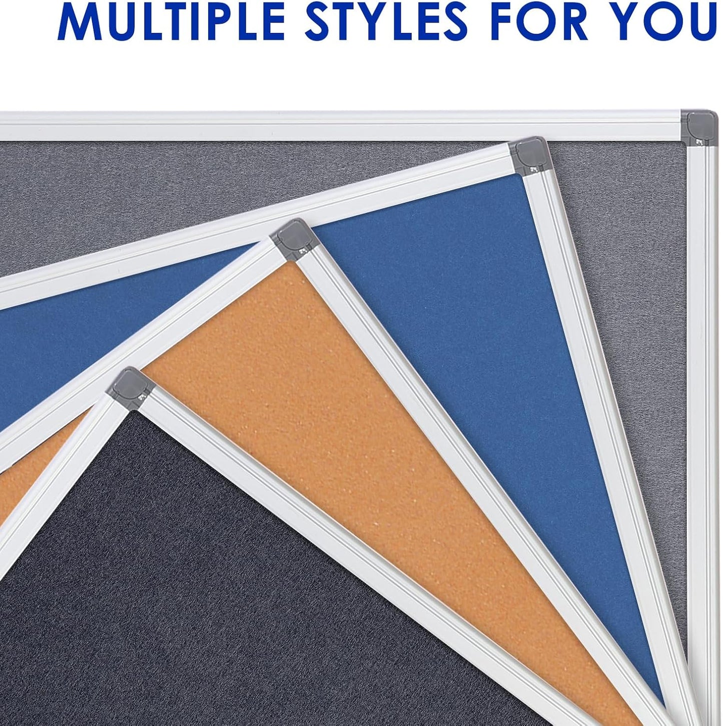 Hanging Fabric Board Message Memo Board Display Organization for Company Public Office,Blue Felt,24x18inches