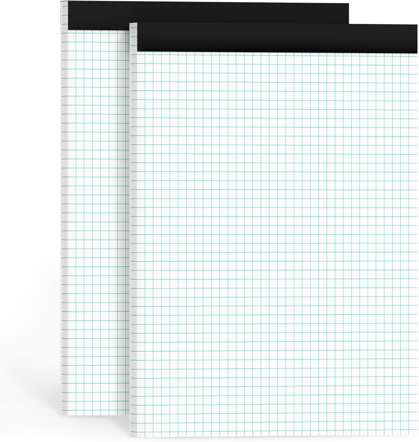 Graph Paper Pads 8.5 x 11, 4x4 Graph Ruled, 2 Pack 1/4 Graph Paper Notebooks, Grid Paper Pad Notebook 8-1/2" x 11" Graphing Paper, Perforated Quadrille Pad, 70GSM White Graft Paper Pads, 30 Sheets/Pad