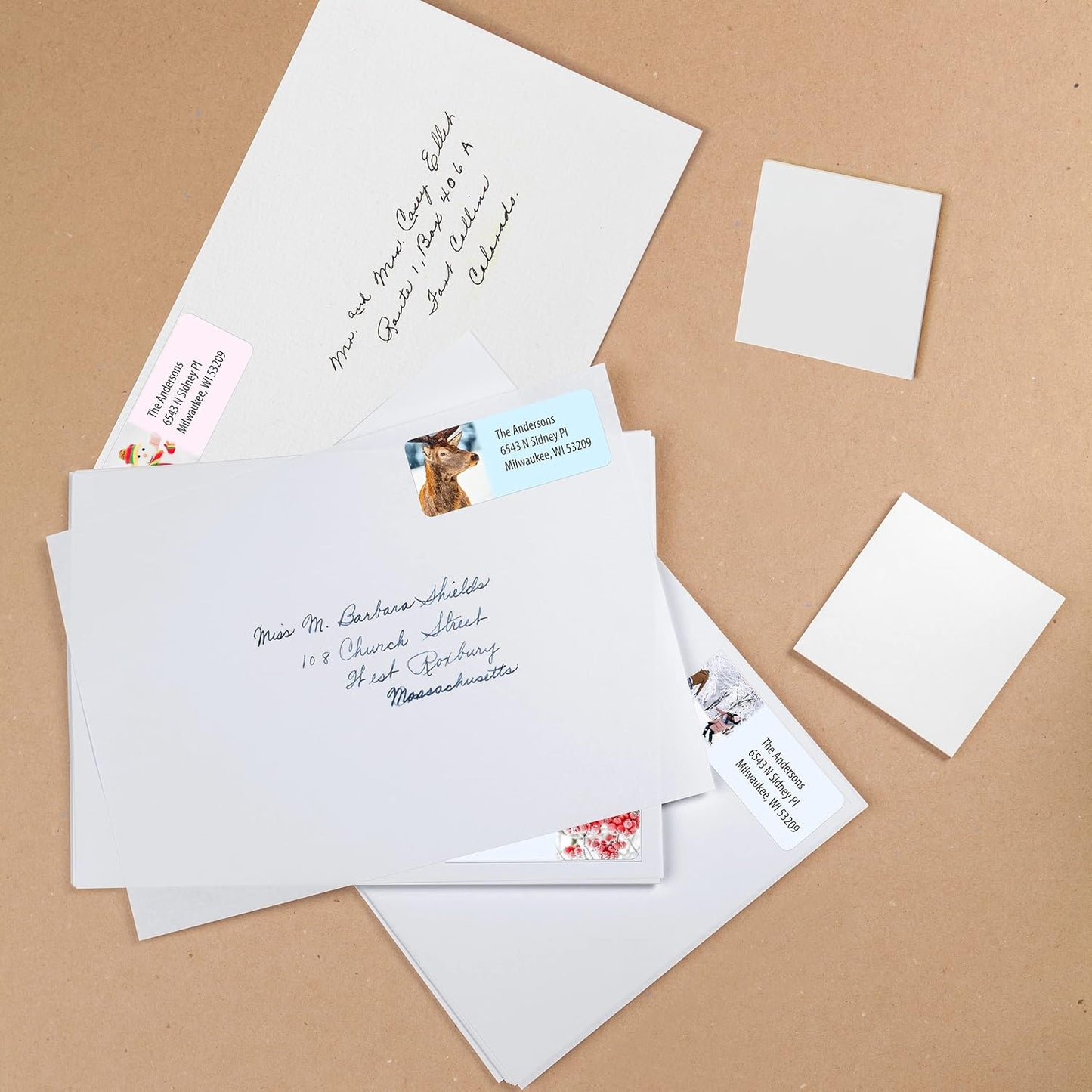 Customized Personalized Winter Holiday Address Labels - Made in The USA by Kenco (500 Labels, Winter)