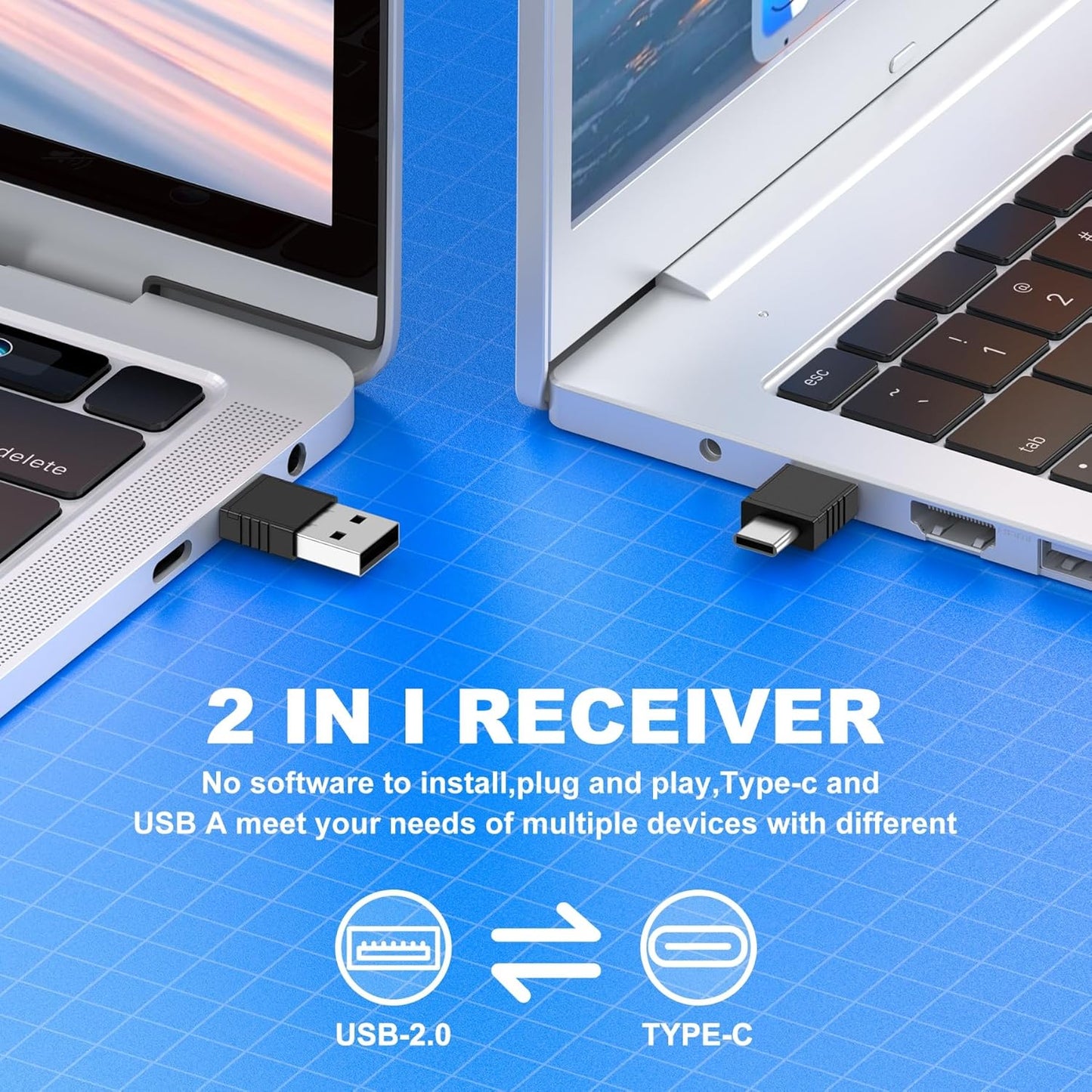 DinoFire USB Type C Wireless Presenter Remote Presentation Clicker,Volume Control PowerPoint Clicker with Red Pointer Long Range PPT Slide Advancer for Mac Laptop PC Computer