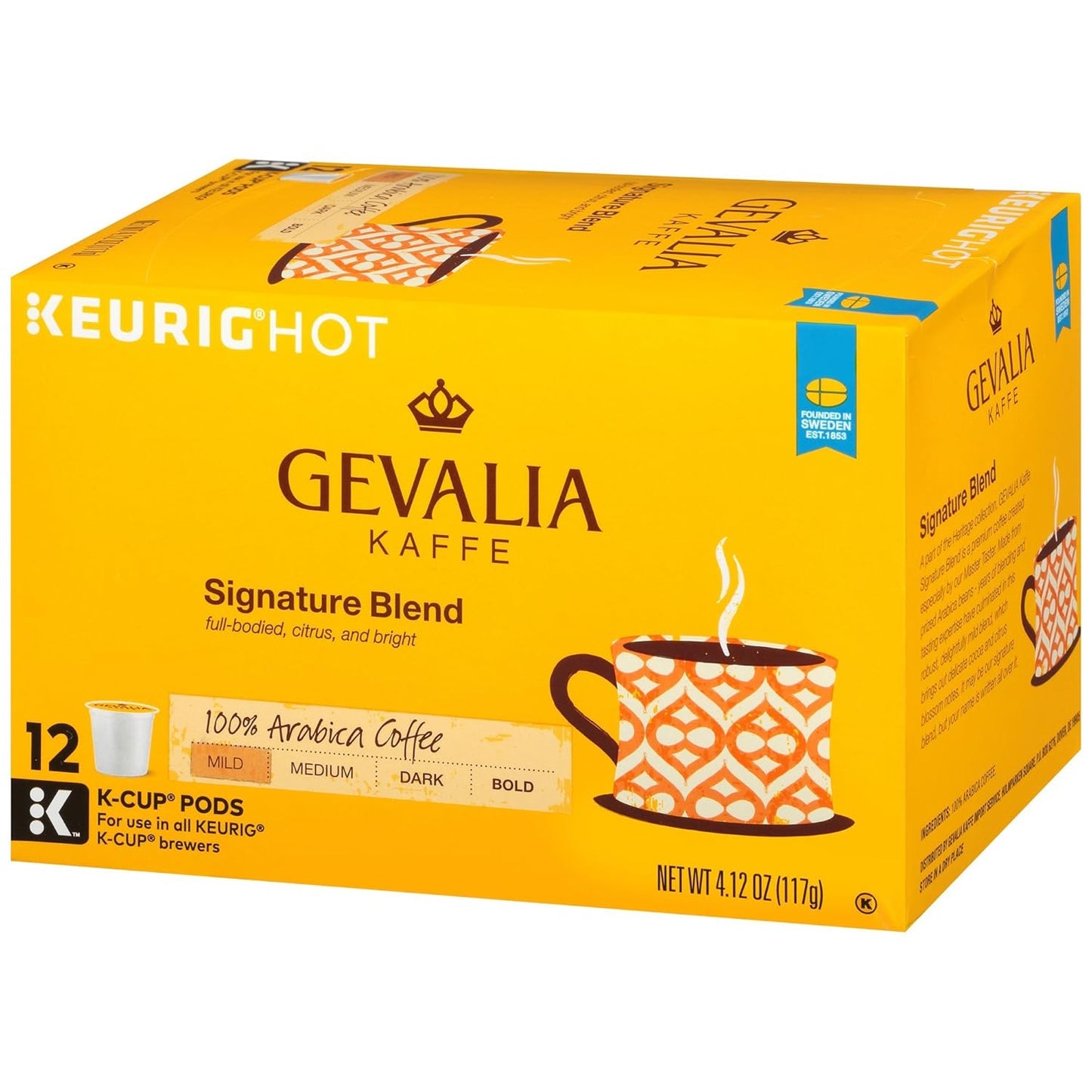 Gevalia Cappuccino Keurig K Cup Pods with Froth Packets 5.98oz (24 Count, 4 Boxes)