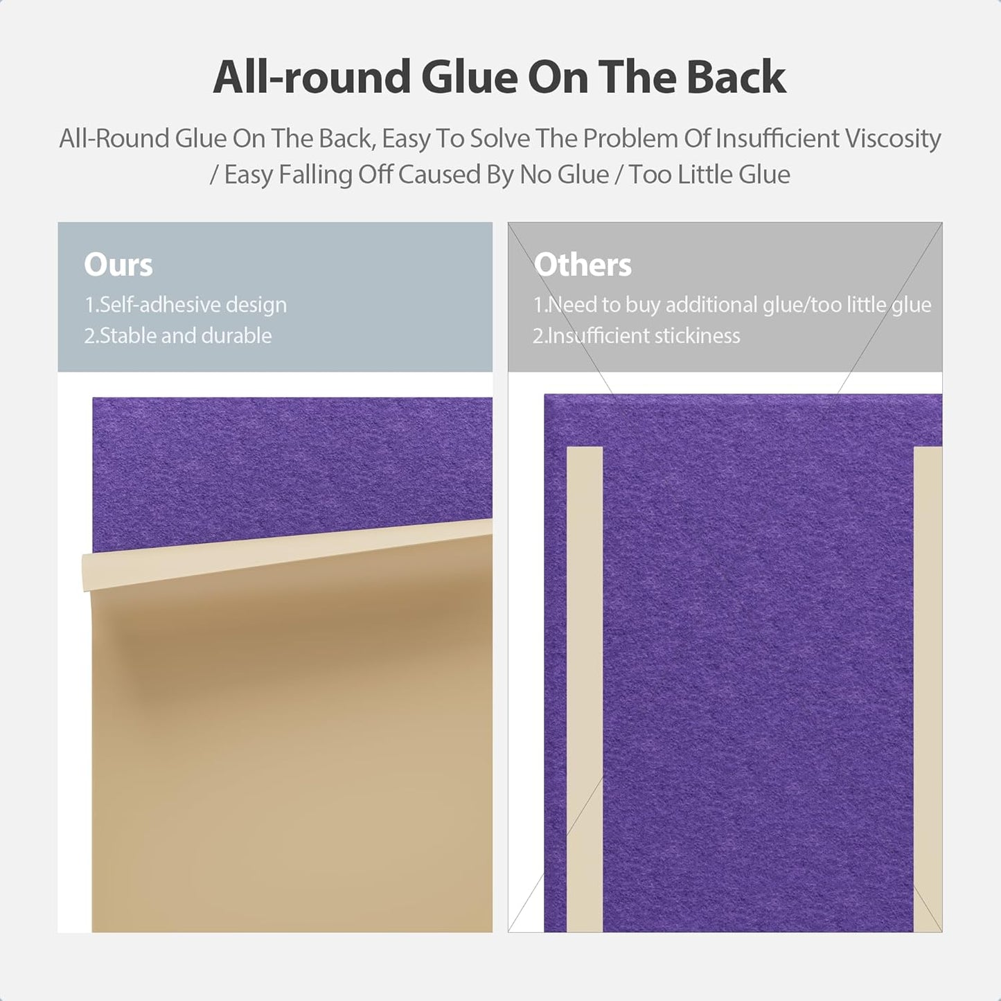 12 Pack Acoustic Panels Self Adhesive Sound Proof Foam, High Density Sound Acoustic Panel, 16X12X0.4 Inch 4:3 Rectangle Panels in Home, Office, Reccording Room, Studio,and More(Violet)