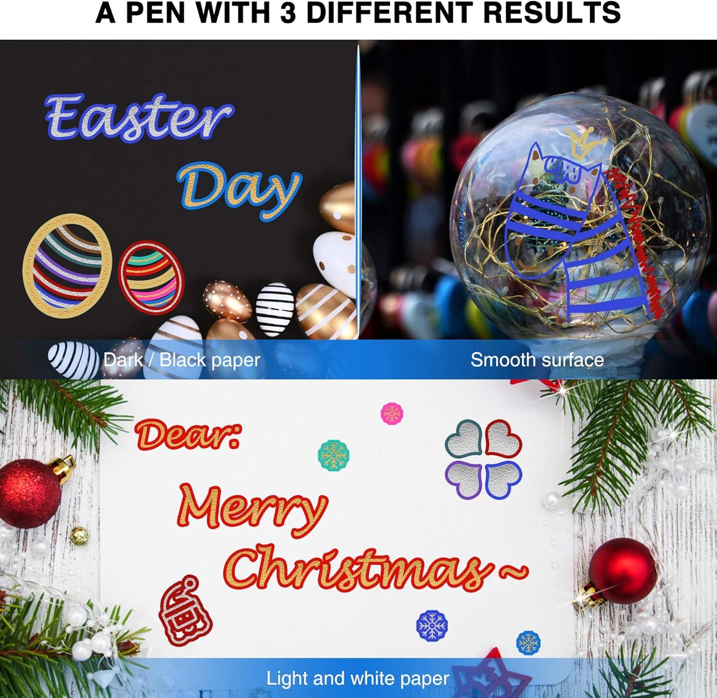 Outline Shimmer Markers, 12 Glitter Metallic Gel Pens for Coloring, Tween Teen Girl Gifts Trendy Stuff, Halloween Basket, Birthday Party, Cool Fun Art Crafts Supplies for Kids Girls Ages 8 10 12 14 16