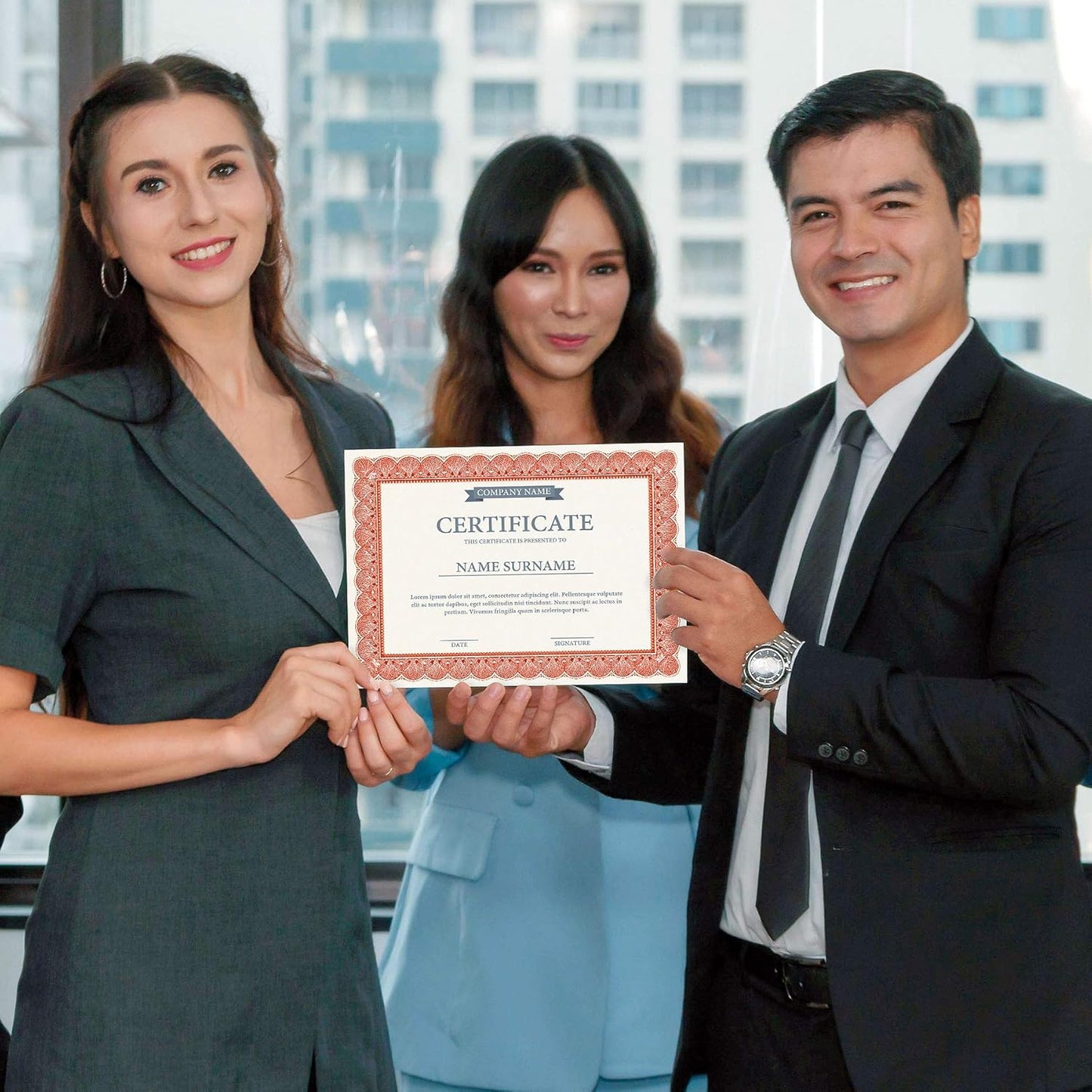 Elite Red & White Parchment Certificate Papers - Pack of 100, Laser & Inkjet Printer Compatible, For Office, Business Awards, Graduation, School Diplomas, 8-1/2" x 11" on 60 lb.Text Stock