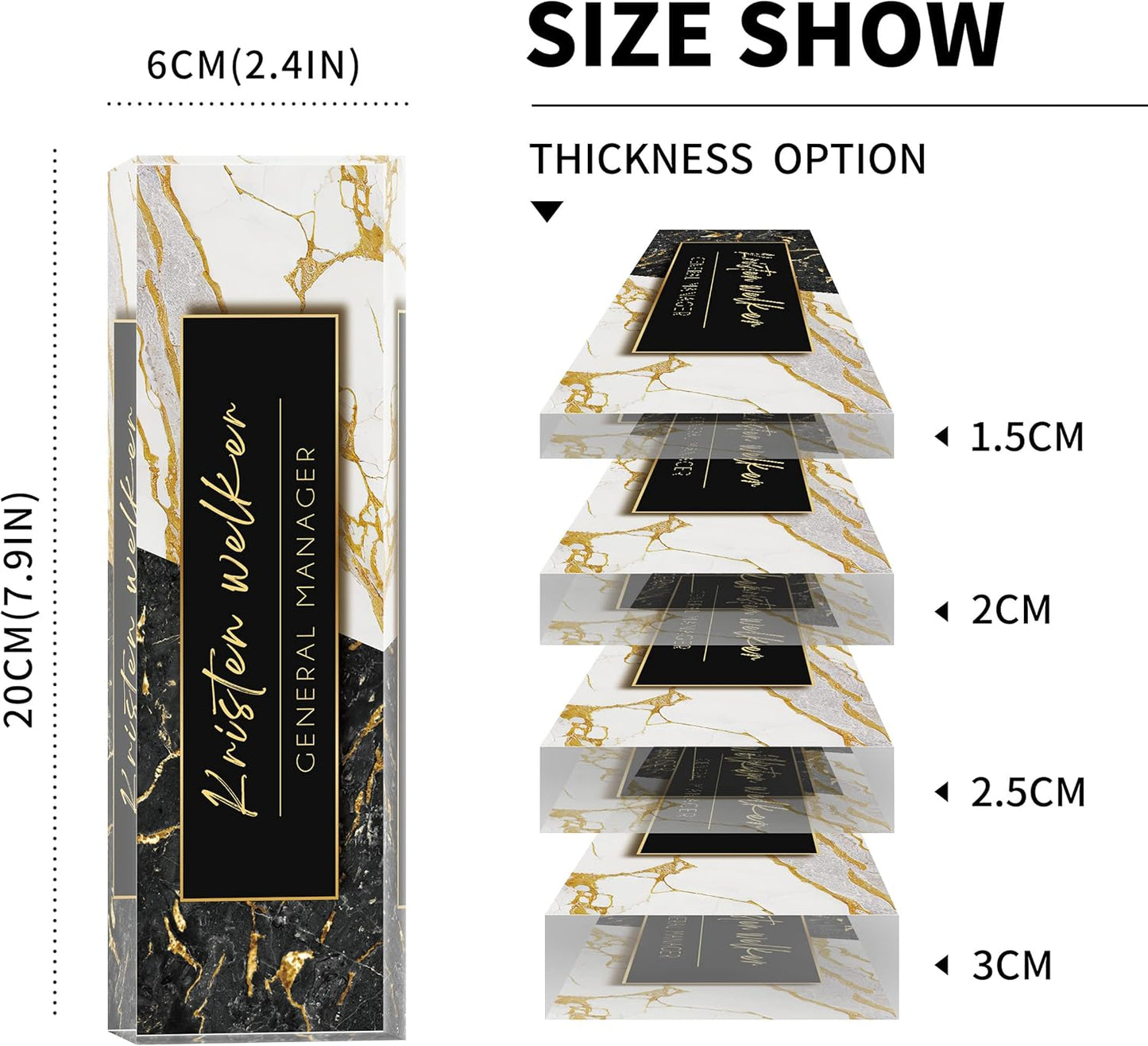 Desk Name Plate Personalized | Custom Name Plates for Desks | Office Gifts for Coworkers, Boss, Employee, Teacher, Social Worker | Office Desk Decor - (8" x 2.5")-Design 4