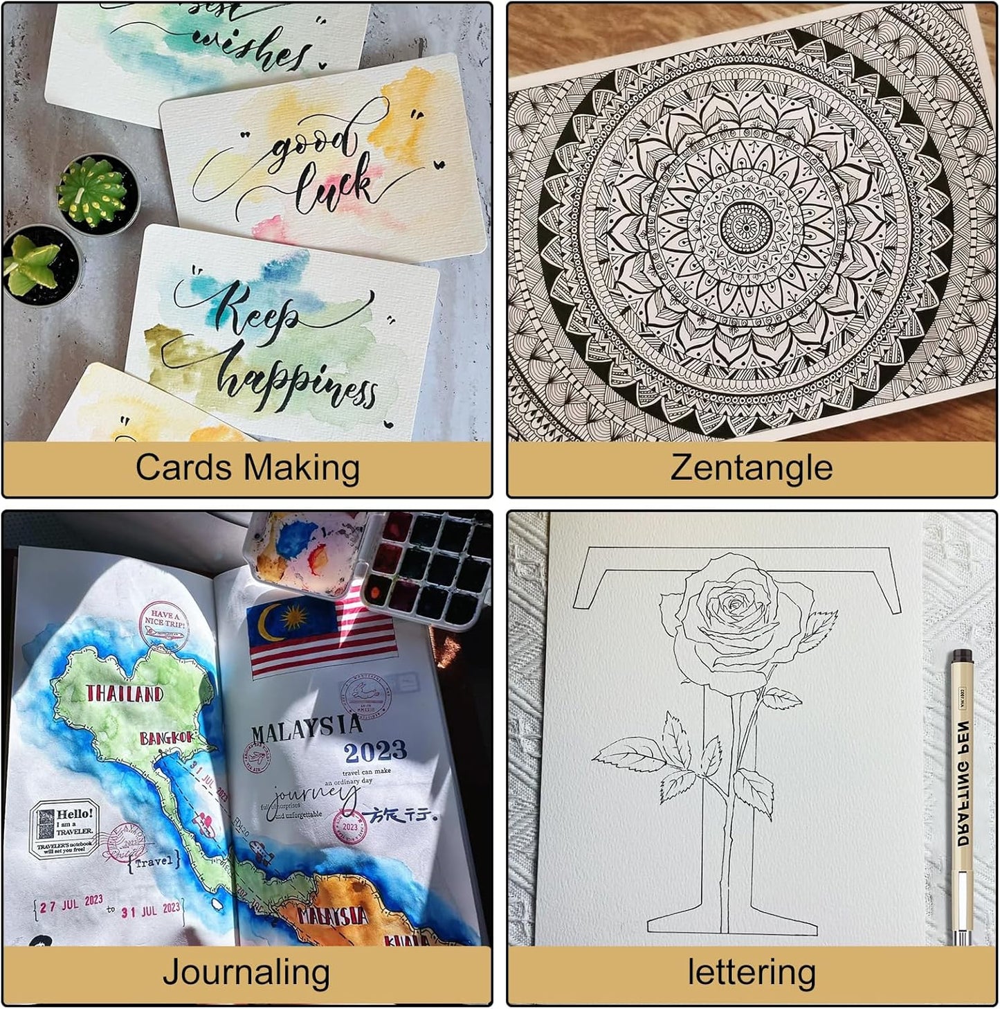 12 Pack Micro-Pens Fineliner Drawing Pens Set,Fine Liner,Waterproof,No Ink Leakage Artist Pens.Black Drawing Pens Fine Point for Illustration,Technical Draw,Journaling,Manga,Sketching,Bible.