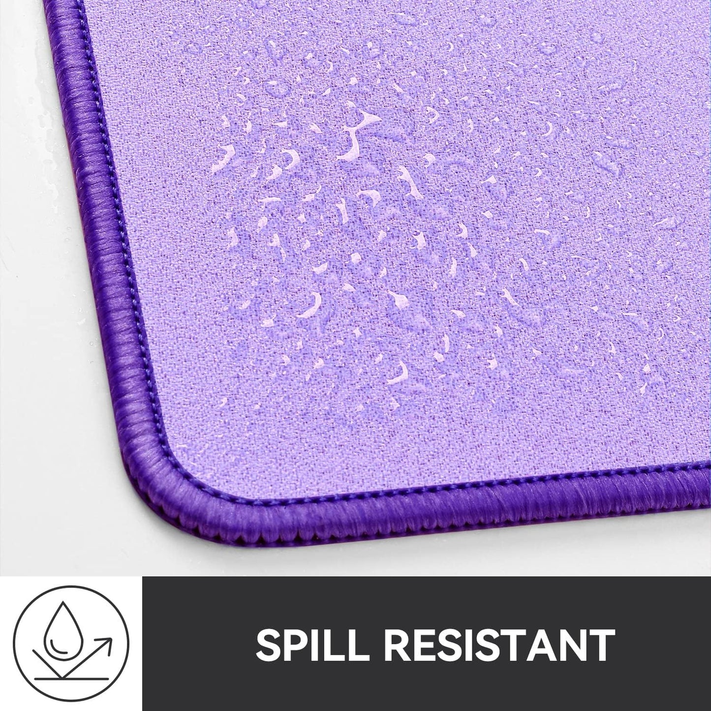 Waterproof Large Gaming Mouse Pad with Durable Stitched Edges, Non-Slip Rubber Base, Smooth Surface Mouse Mat Desk Pad for Home Office Gaming, 31.5"x11.8"x0.12", Lavender Purple