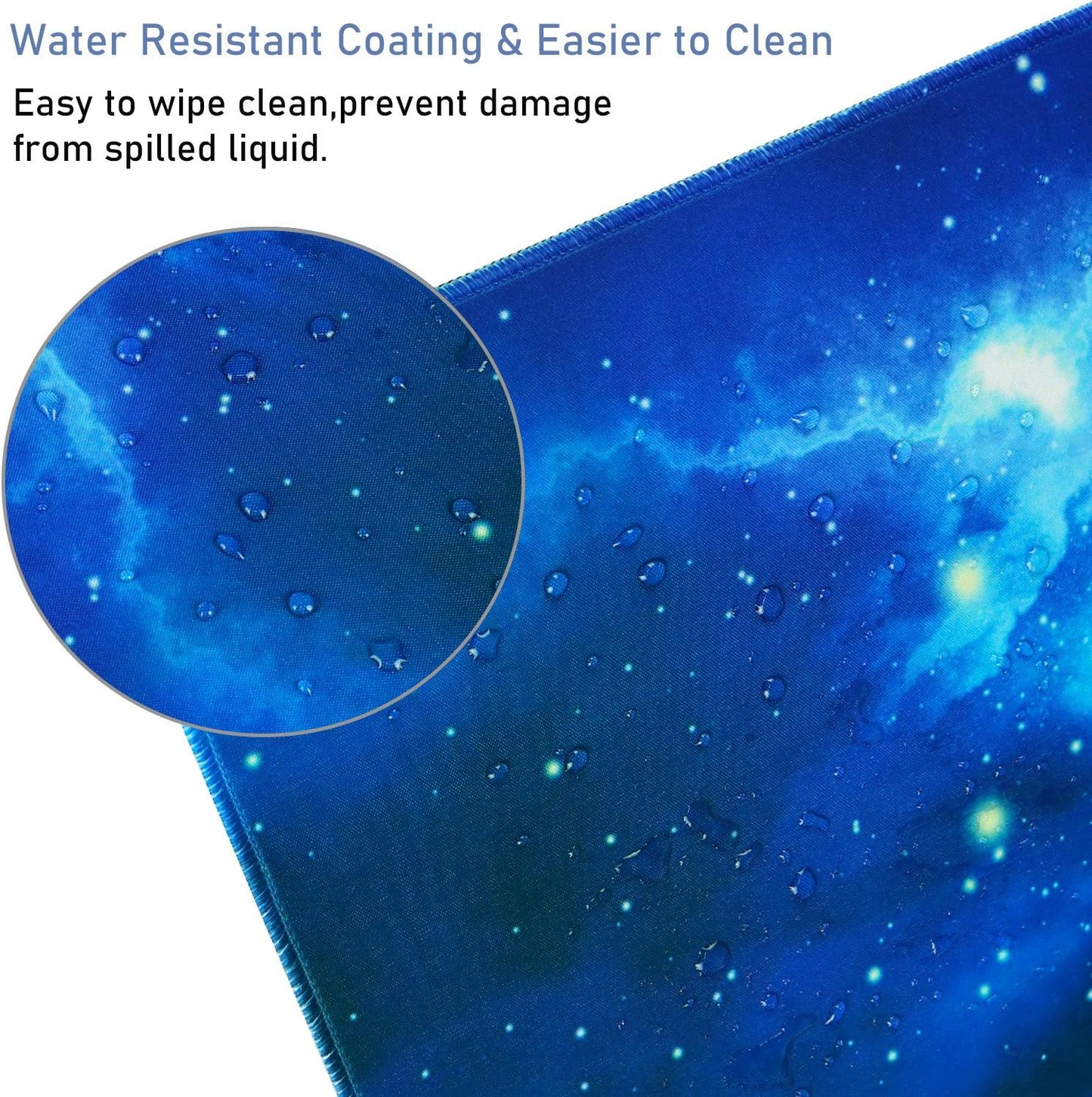 Extended Large Mouse Pad, Gaming Mouse Pad with Nonslip Base (31.5X15.7In) Heavy/Thick, Comfy, Waterproof Computer Keyboard Pad Mat for Esports Pros/Gamer/Desktop/Office/Home-Blue