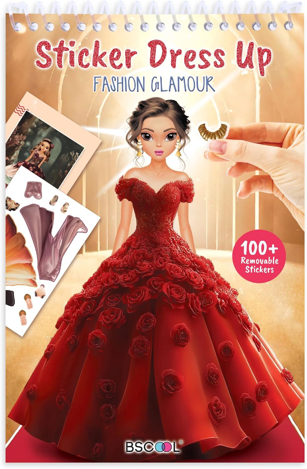 Fashion Glamour Sticker Dress Up Activity Book, 100+ Removable Stickers