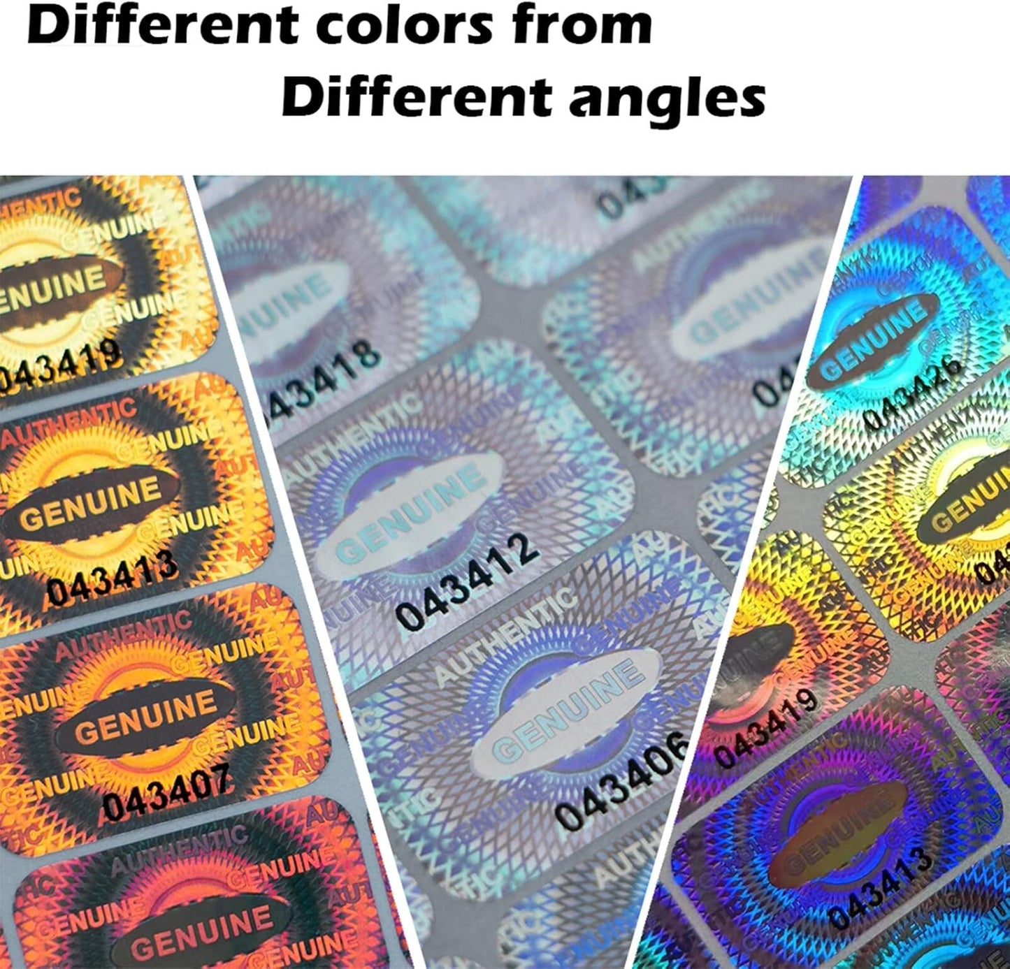 dose not apply 120 Pcs Authentic Hologram Labels/Stickers Silver Transfer Tamper Evident Security Warranty Void Seals / Stickers High with Unique Sequential Serial Numbering(1X0.6 inch)