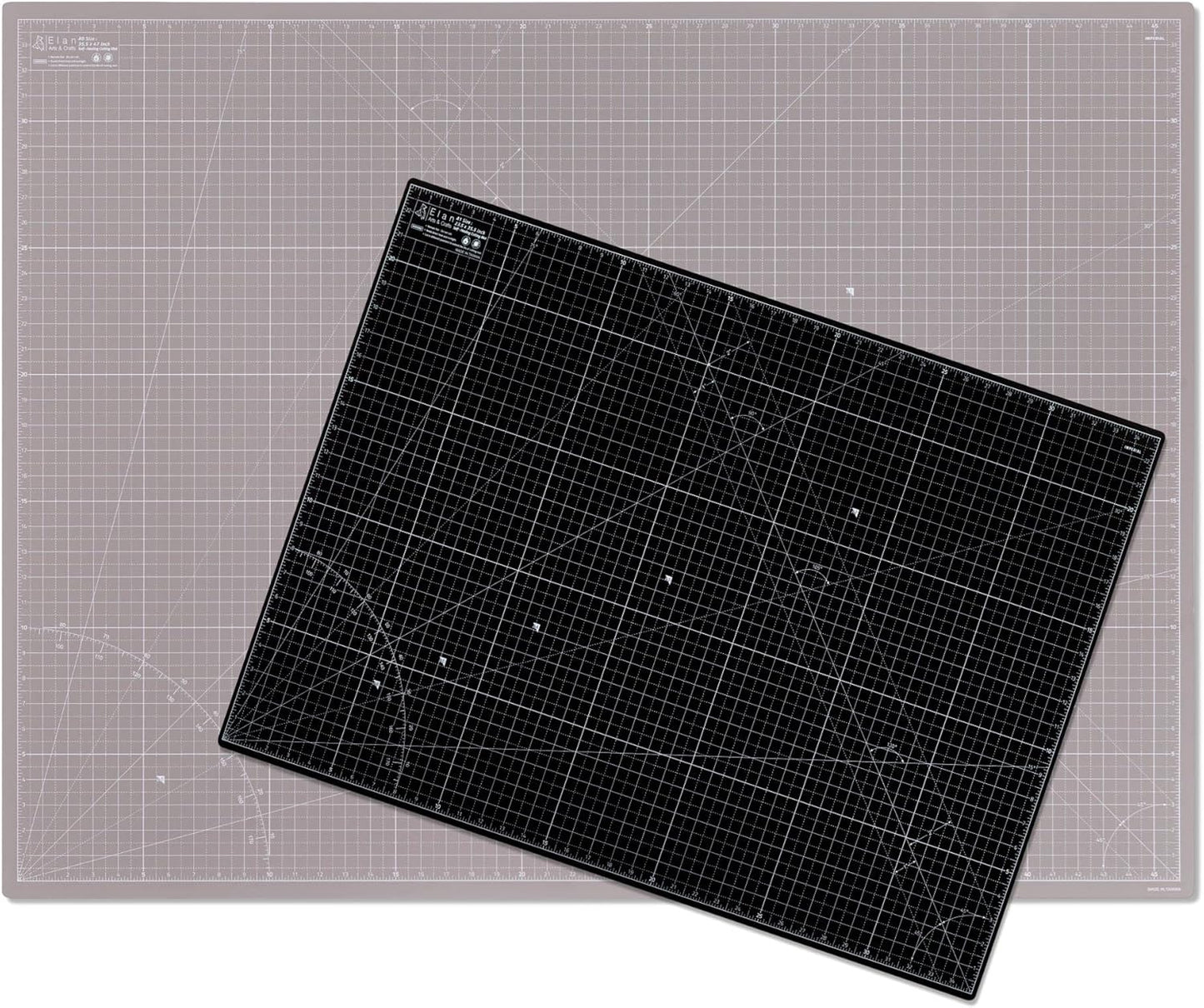 Elan Cutting Mat A0 Black & Taupe, Extra Large Self Healing Cutting Mat 36 x 48 Inch, 5-Ply Craft Board Black, Hobby Board for Crafts 36x48 Inch