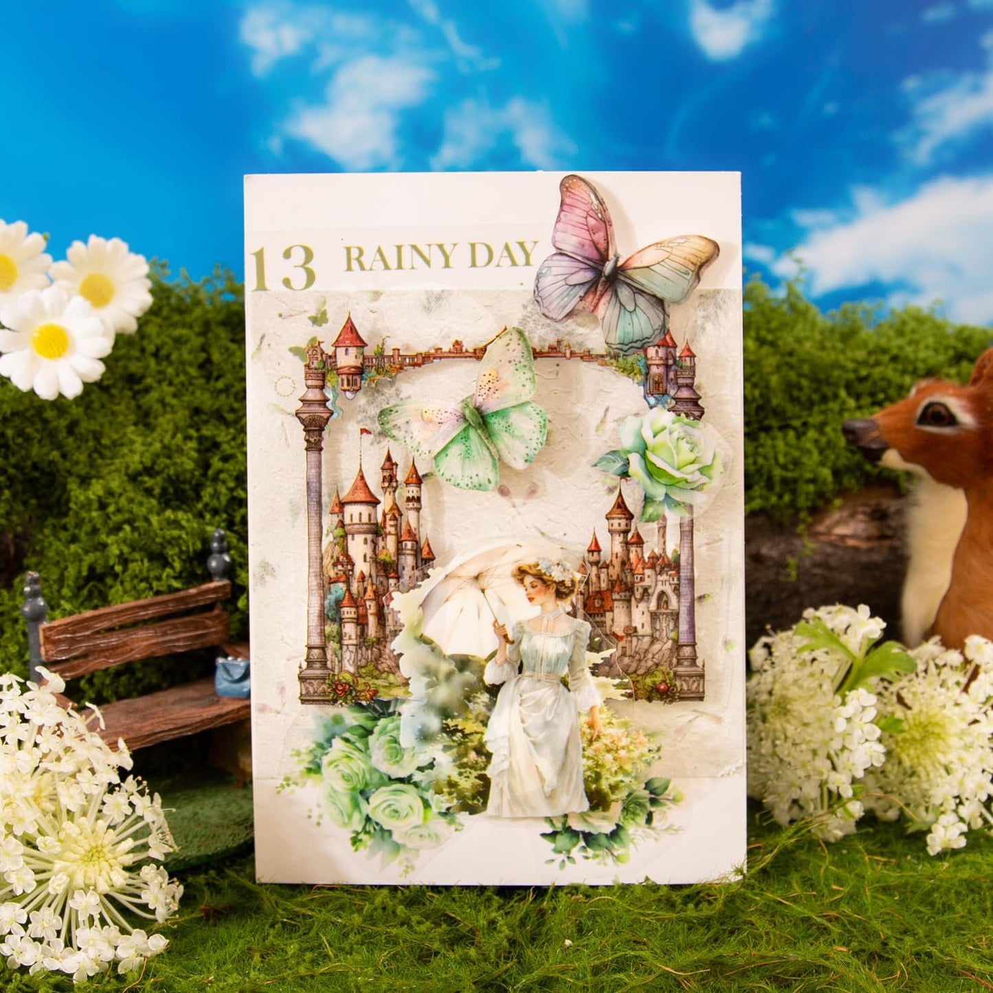 Fantasy Frame PET Sticker Set, 60PCS Board Ephemera for Scrapbooking, Junk Journaling, Crafts, DIY and Art Supplies