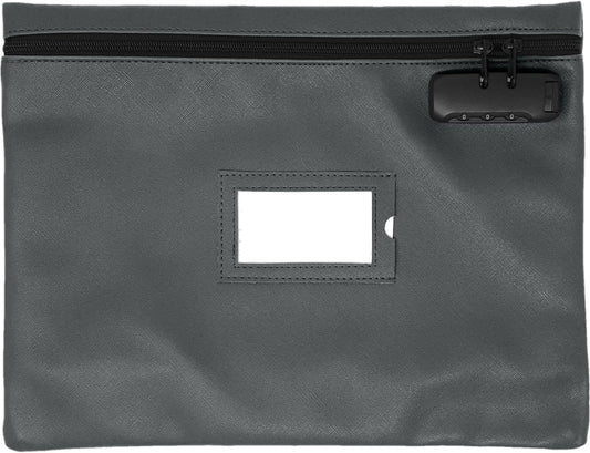 Grey Notary Bag | 14x11 inch | Locking Document Case with Zipper | Carrying Case for Notary Kit, Stamp, Embosser, Ink Pad, and Valuables