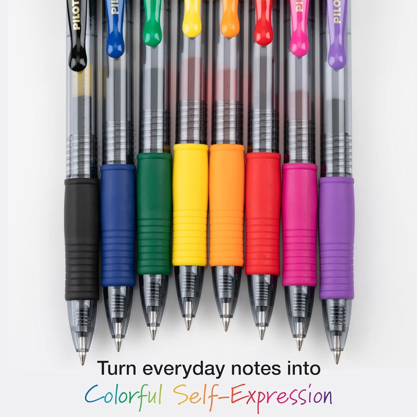 PILOT, G2 Premium Gel Roller Pens, G2 Rainbow Colors Pack, 8 Pack Pouch, Fine Point 0.7 mm, Assorted