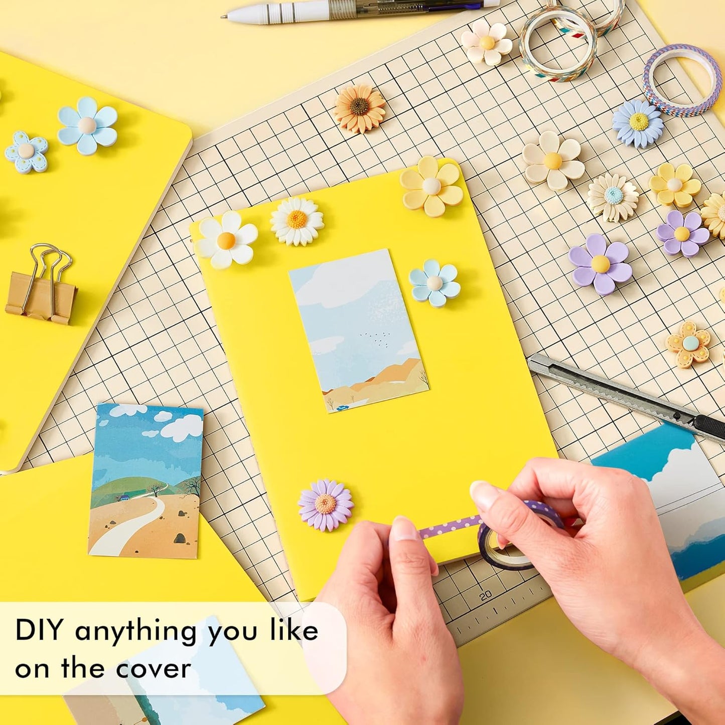 feela 36 Pack Soft Cover Journal Bulk, Lined Blank Travel Journal for Women Men Writing, Notebooks College Ruled for Work, Note Taking Notebook School Business Supplies, 8.2” x 5.5”, A5, Lemon Yellow