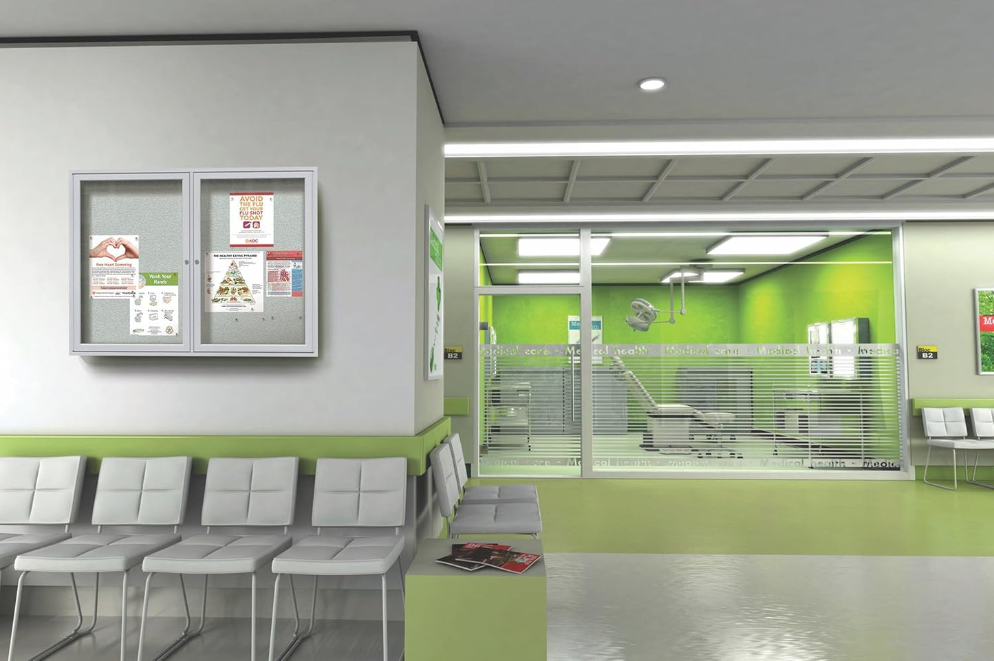 Ghent 36"x30" 1-Door Outdoor Enclosed Vinyl Bulletin Board, Shatter Resistant, with Lock, Satin Aluminum Frame - Ebony (PA13630VX-183), Made in the USA