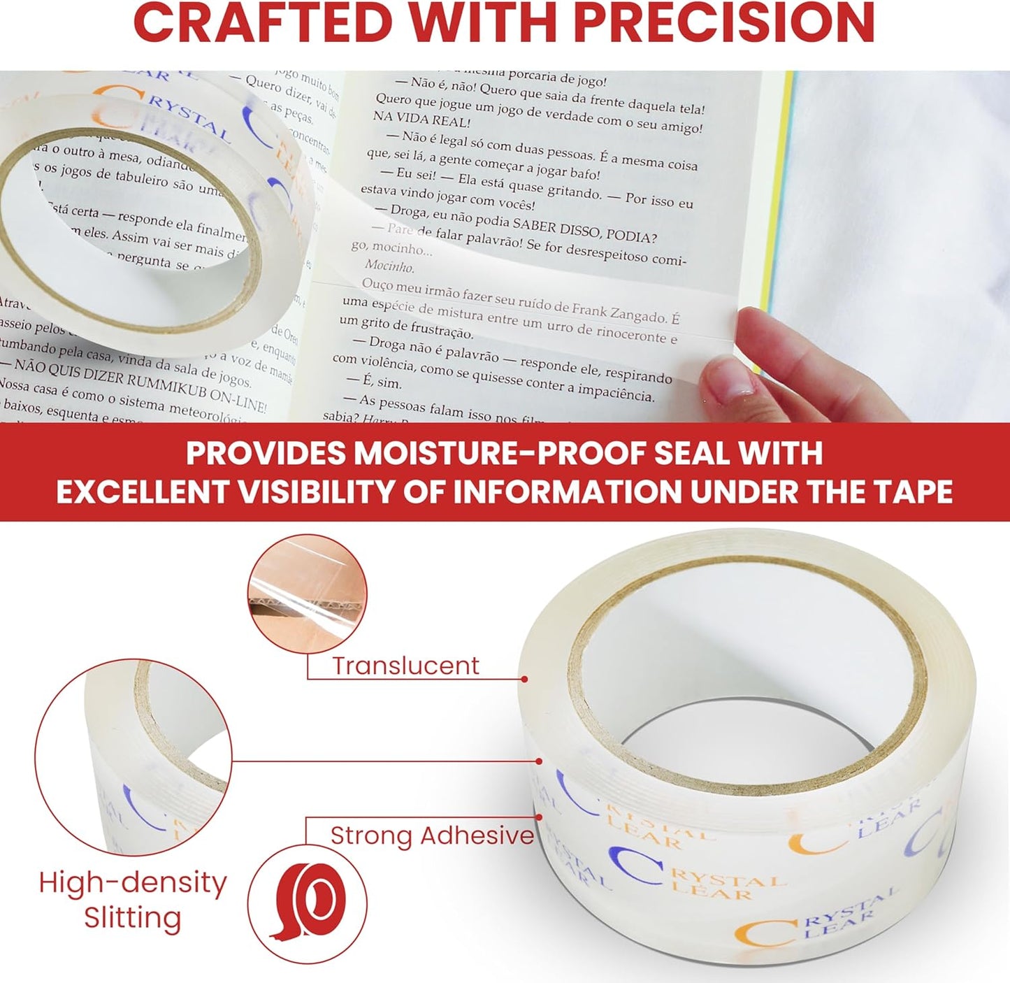 GGR Supplies T.R.U. LP-20CC Book Repair Crystal Clear Label Protection Tape: 6 in. x 72 yds. (Pack of 12)