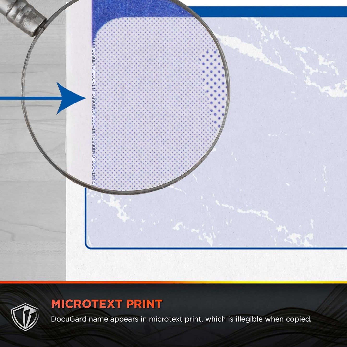 DocuGard Security Blue Marble Business Checks with 11 Features to Prevent Fraud