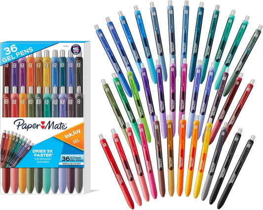 Paper Mate InkJoy Pens Gel Pens Medium Point (0.7 mm) Assorted 36 Count