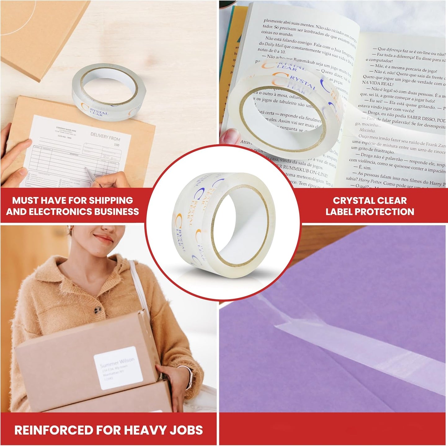 GGR Supplies T.R.U. LP-20CC Book Repair Crystal Clear Label Protection Tape: 5 in. x 72 yds. (Pack of 12)