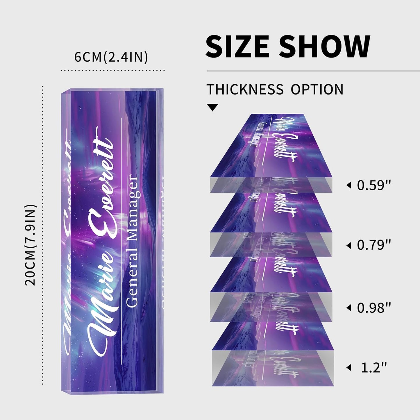 Custom Name Plate for Desk | Personalized Desk Name Plate | Personalized Boss Employee Appreciation Gifts | Acrylic Name Plate Office Desk Accessories