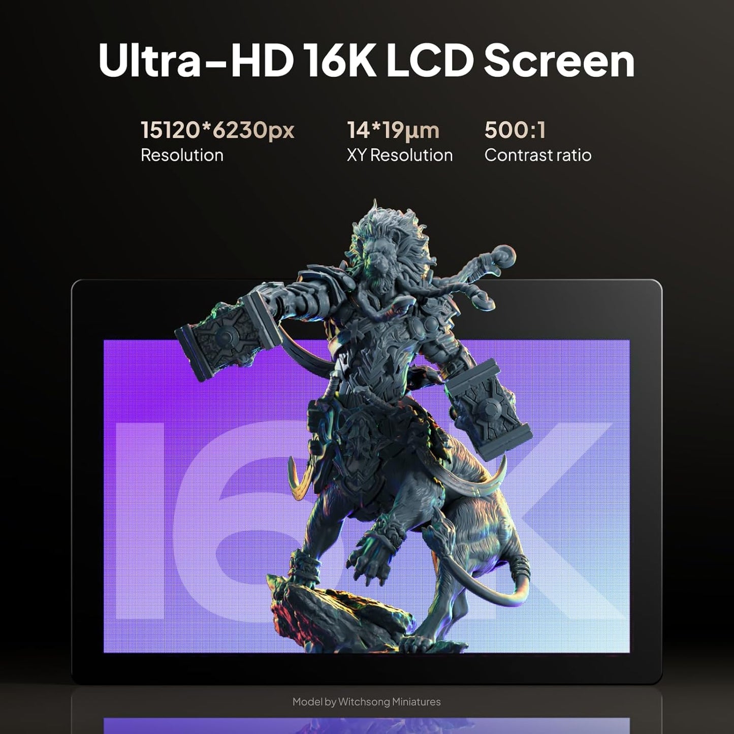 ELEGOO Saturn 4 Ultra 16K Resin 3D Printer MSLA, Smart Tank Heater, High Printing Speed to 150mm/h, AI Camera with Light, Built-in Wi-Fi, Large Print Size 211.68×118.37×220mm³