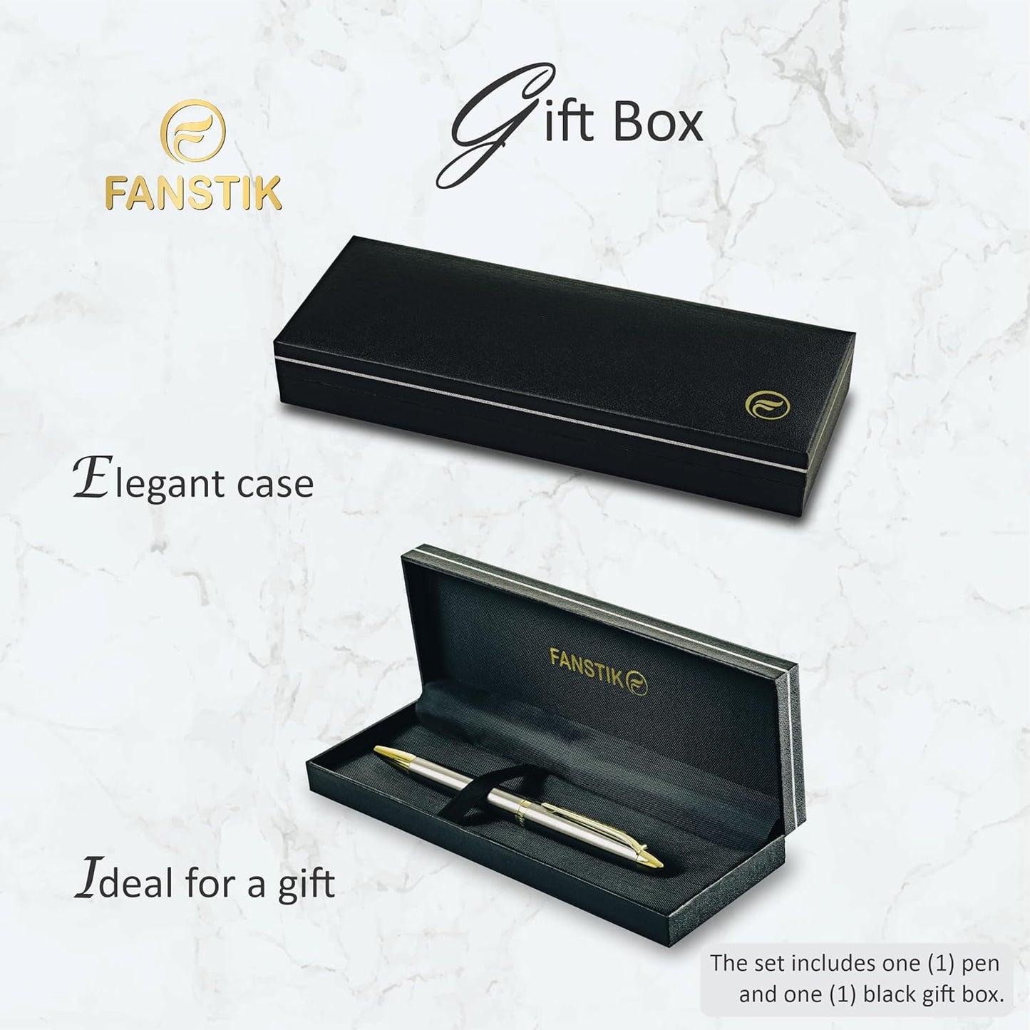 Customized BallPoint pen with name (MADE IN USA), stainless steel, Silver and gold, luxury engraved pen personalized for men and for women. (BallPoint Silver-Gold)