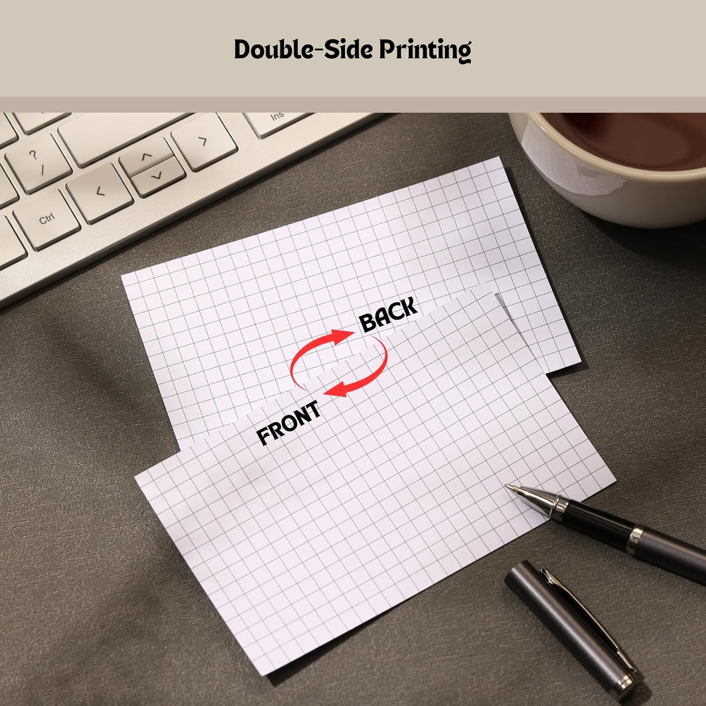 Extra Heavyweight Grid Index Cards 3x5 Inch 92lb Weight Double Sided Graph Ruled Notecards Thick Flash Cards for Note-Taking, Studying, and Organization, Ideal for School, Home and Office - 200 Count