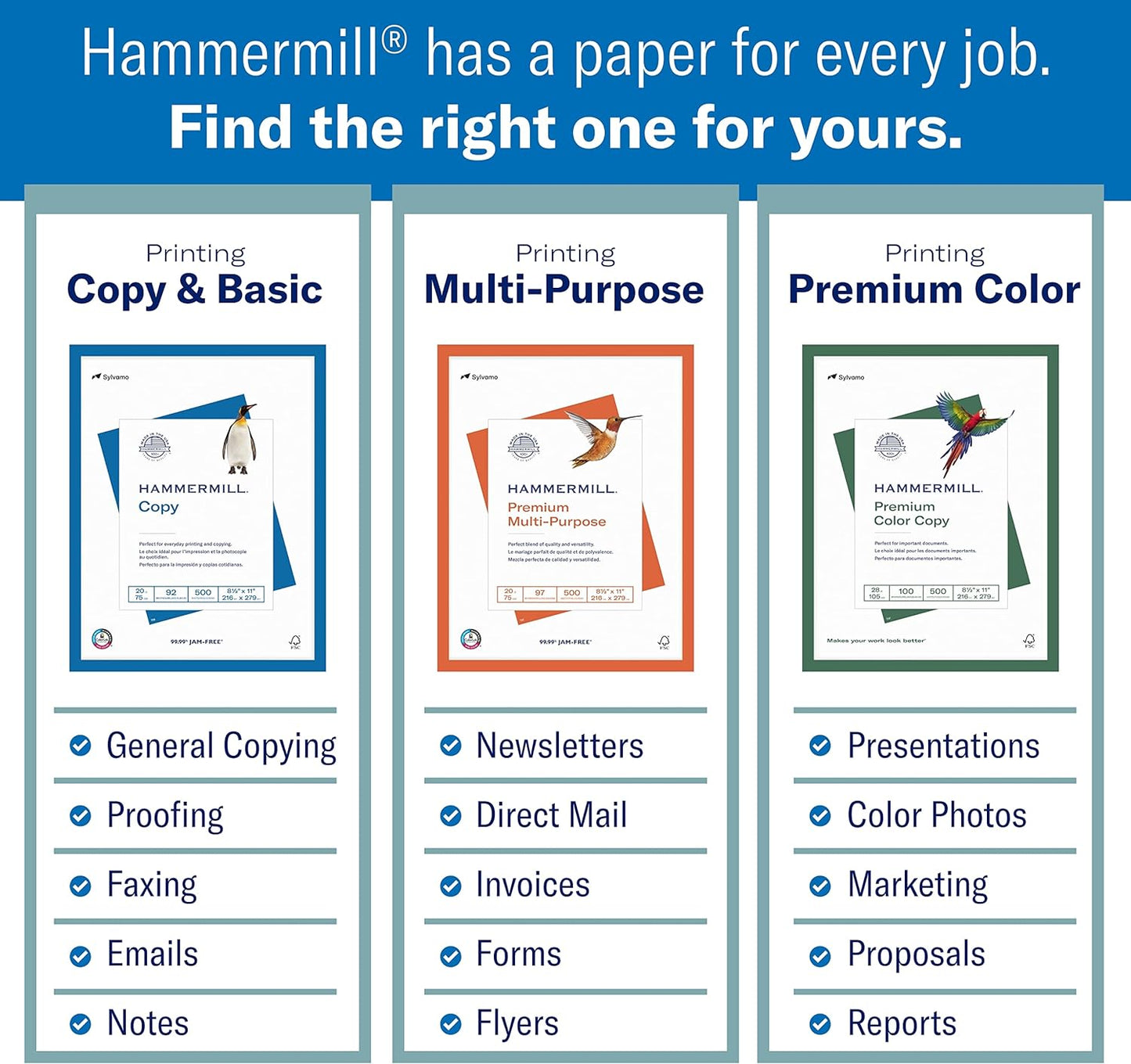 Hammermill Printer Paper, Great White 30% Recycled Paper, 8.5 x 11 - 5 Ream (2,500 Sheets) - 92 Bright, Made in the USA