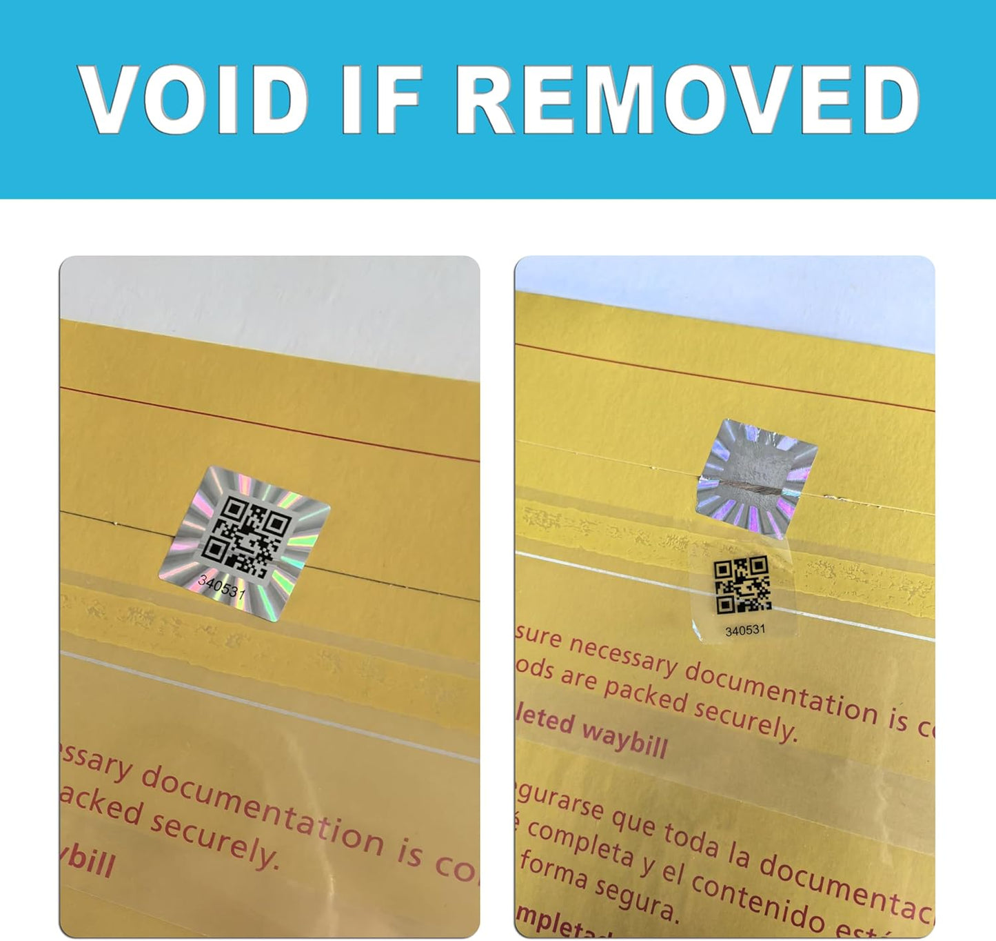 1000pcs Custom Hologram QR Code Labels, Tamper-evident Security Seal Sticker,Warranty Void Tamper Proof Labels with Unique Sequential Serial Numbering（1X1 inch