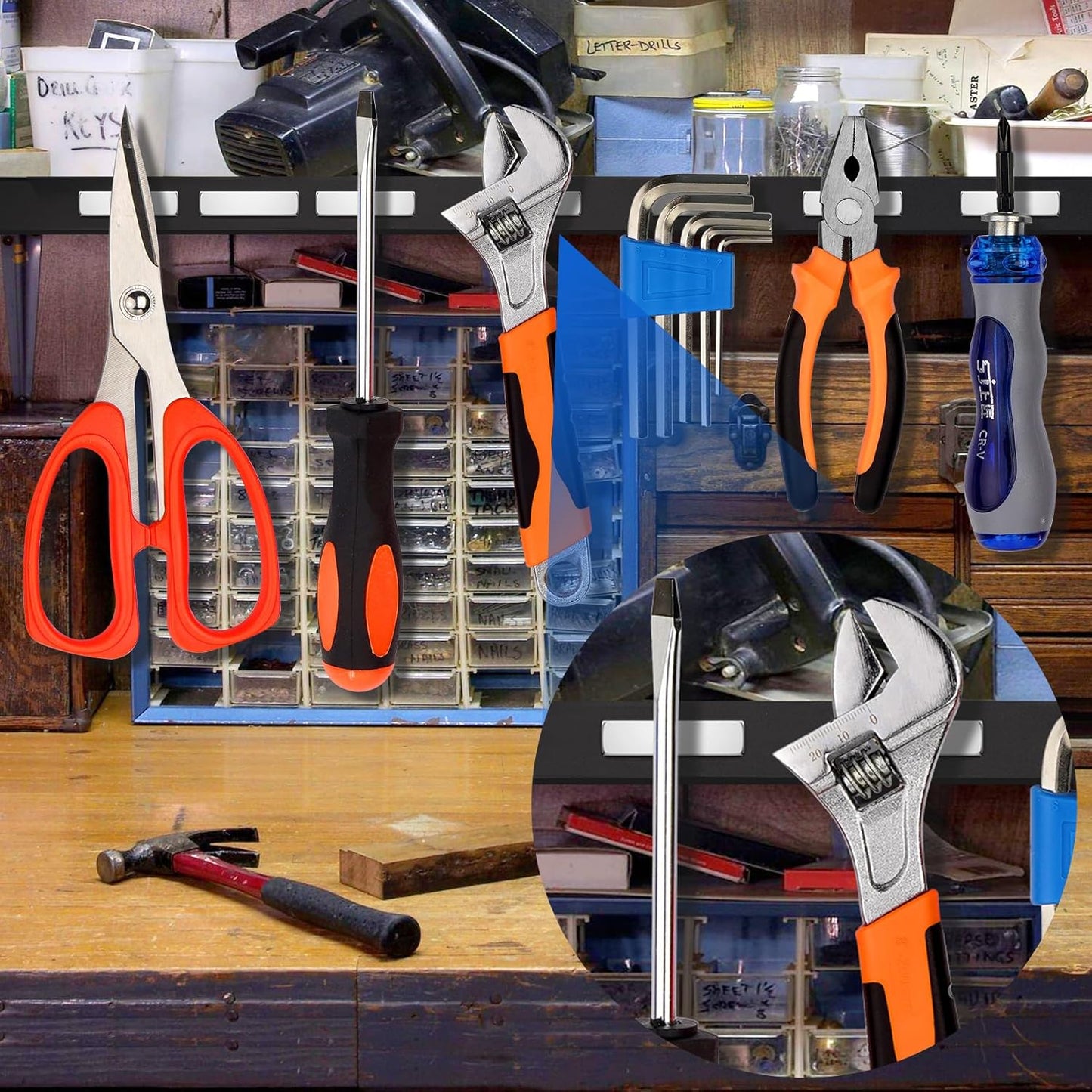 Grtard 30 Pack Strong Neodymium Magnets Fridge Magnet Bar 30x10x3mm Heavy Duty Magnets Bar Rectangular Rare Earth Magnet for Fridge, Home Organization, Photos, Postcard, Iron Tools