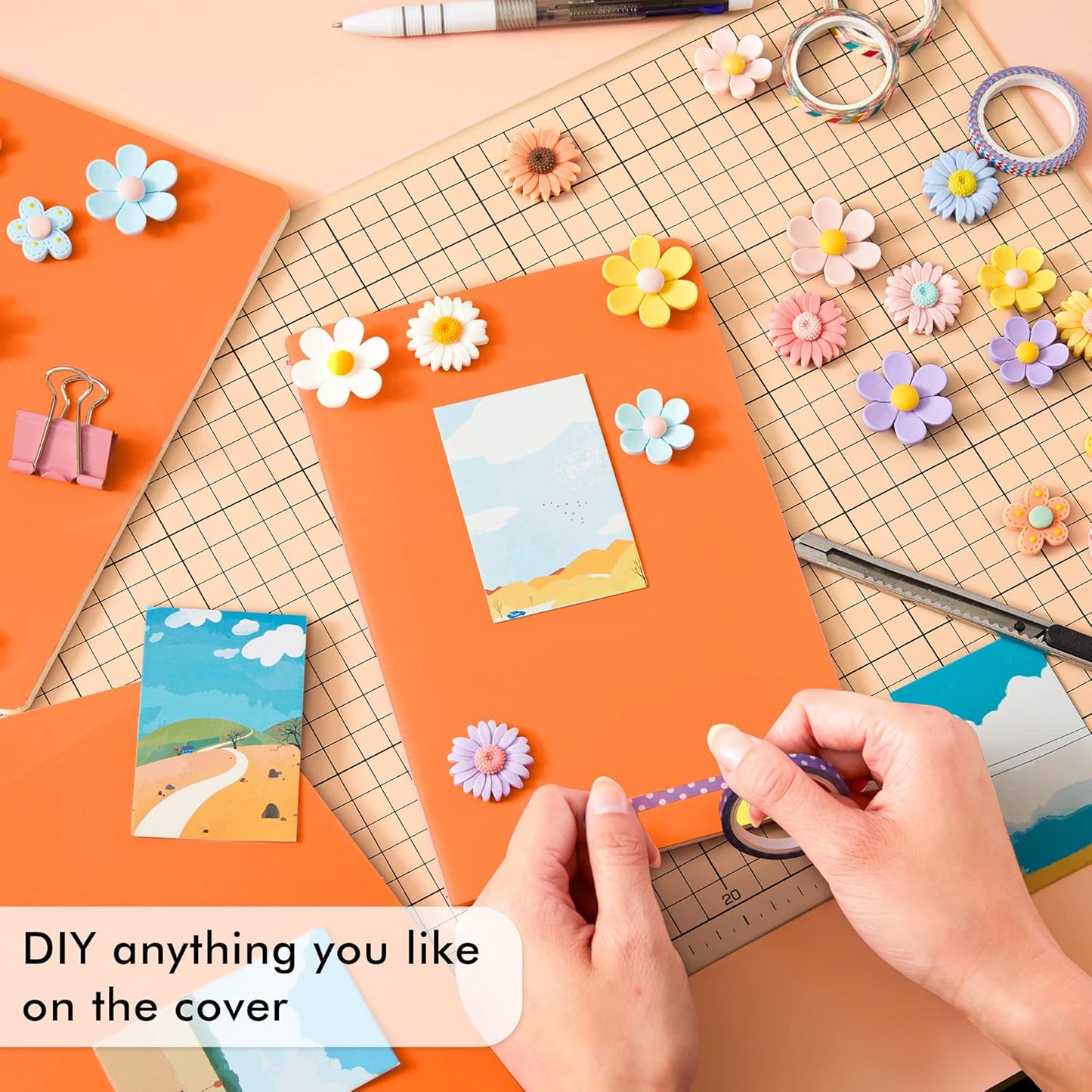 feela 36 Pack Soft Cover Journal Bulk, Lined Blank Travel Journal for Women Men Writing, Notebooks College Ruled for Work, Note Taking Notebook School Business Supplies, 8.2” x 5.5”, A5, Orange