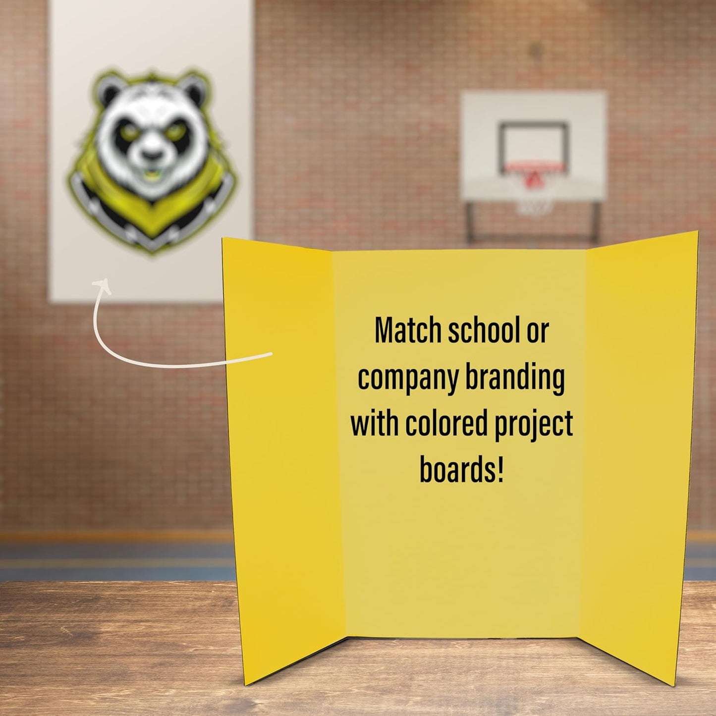 Flipside Products 36” x 48” Foam Project Boards for Presentations, Science Fair, School Projects, Event Displays and Trifold Picture Board - Yellow - 24 Pack