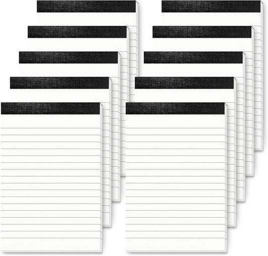 10 Pack Notepad Small Lined Writing Notepads 4 x 6 Inch Memo Pads Refills Paper Tear off Note Pads 4 x 6” Scratch Pads Server Writing Pad Small Notebook with 30 sheets in Each Pad for School Office