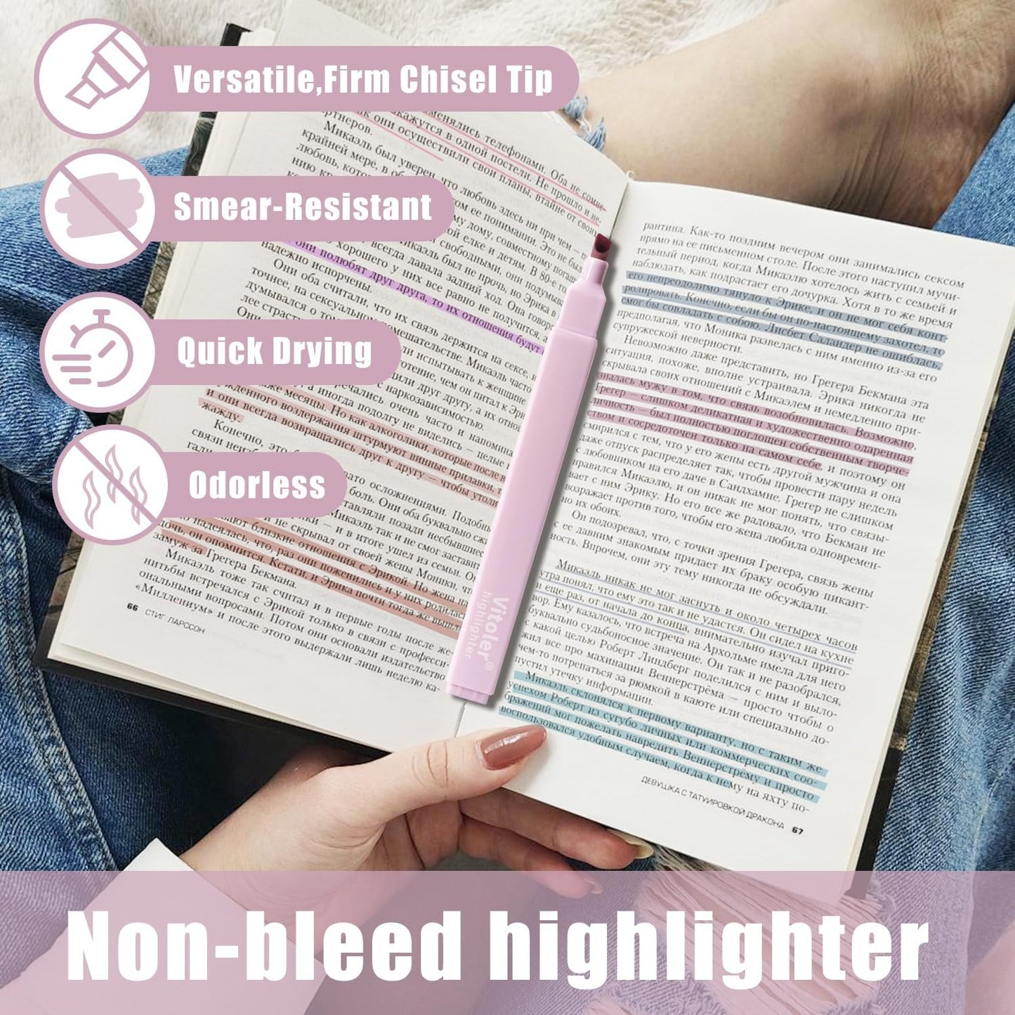 Pastel Highlighters,8pcs Bible Highlighters with Chisel Tip,Cute Markers Highlighter No Bleed,Bible High Lighters Assorted Colors for School Journaling