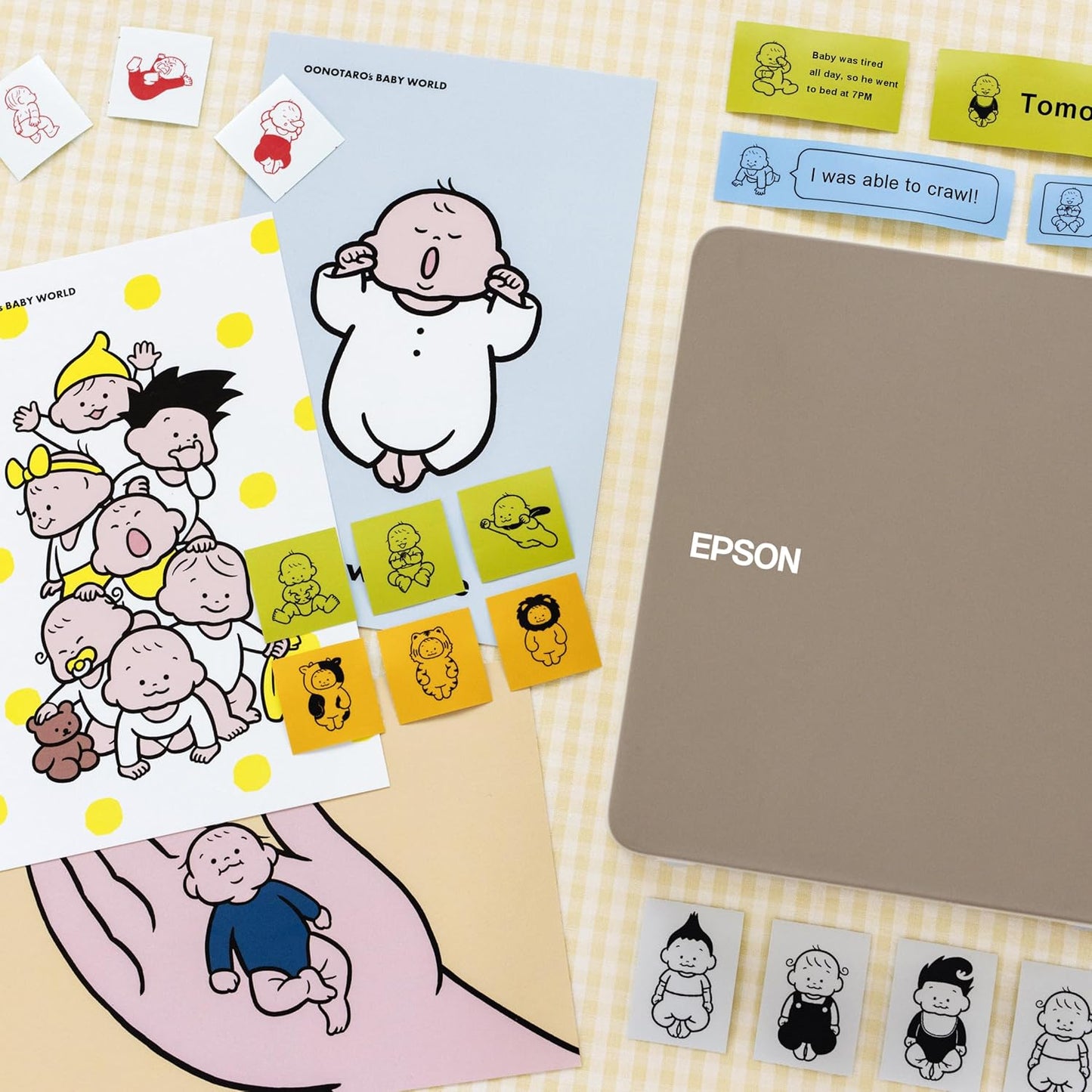 Epson LABELWORKS 224BMYPX Genuine PET (Polyester) Tape Cartridge - Black on Matte Yellow Designer Craft Label Maker Tape - 1" (24MM) Wide, 26'