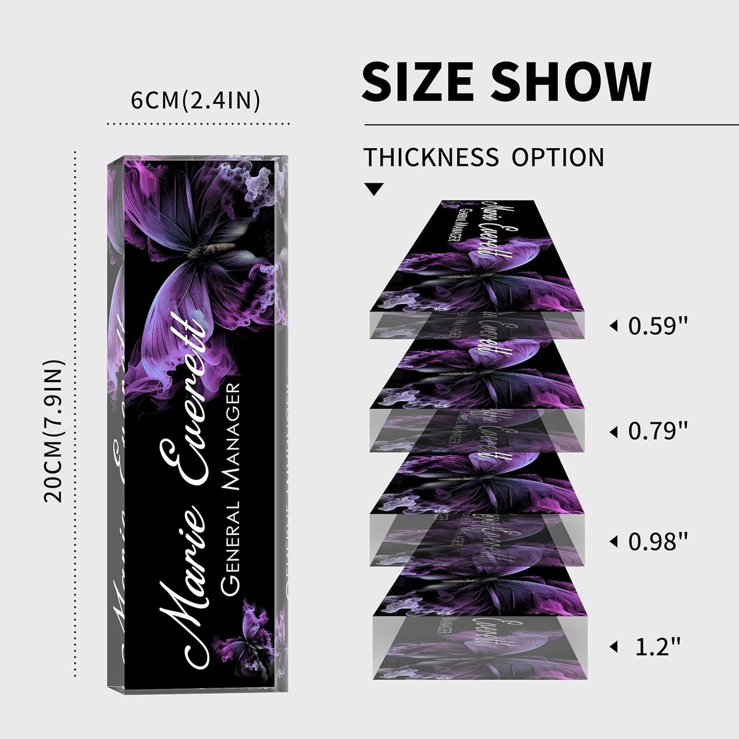 Custom Name Plate for Desk | Personalized Desk Name Plate | Personalized Boss Employee Appreciation Gifts | Acrylic Name Plate Office Desk Accessories