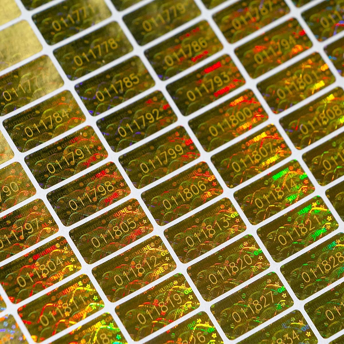 dose not apply 580Pcs 0.787x0.39inch Gold High Security Tamper Evident Seal Warranty Void Original Genuine Authentic Hologram Labels/Stickers/Unique Sequential Serial Numbering Tamper Proof Stickers