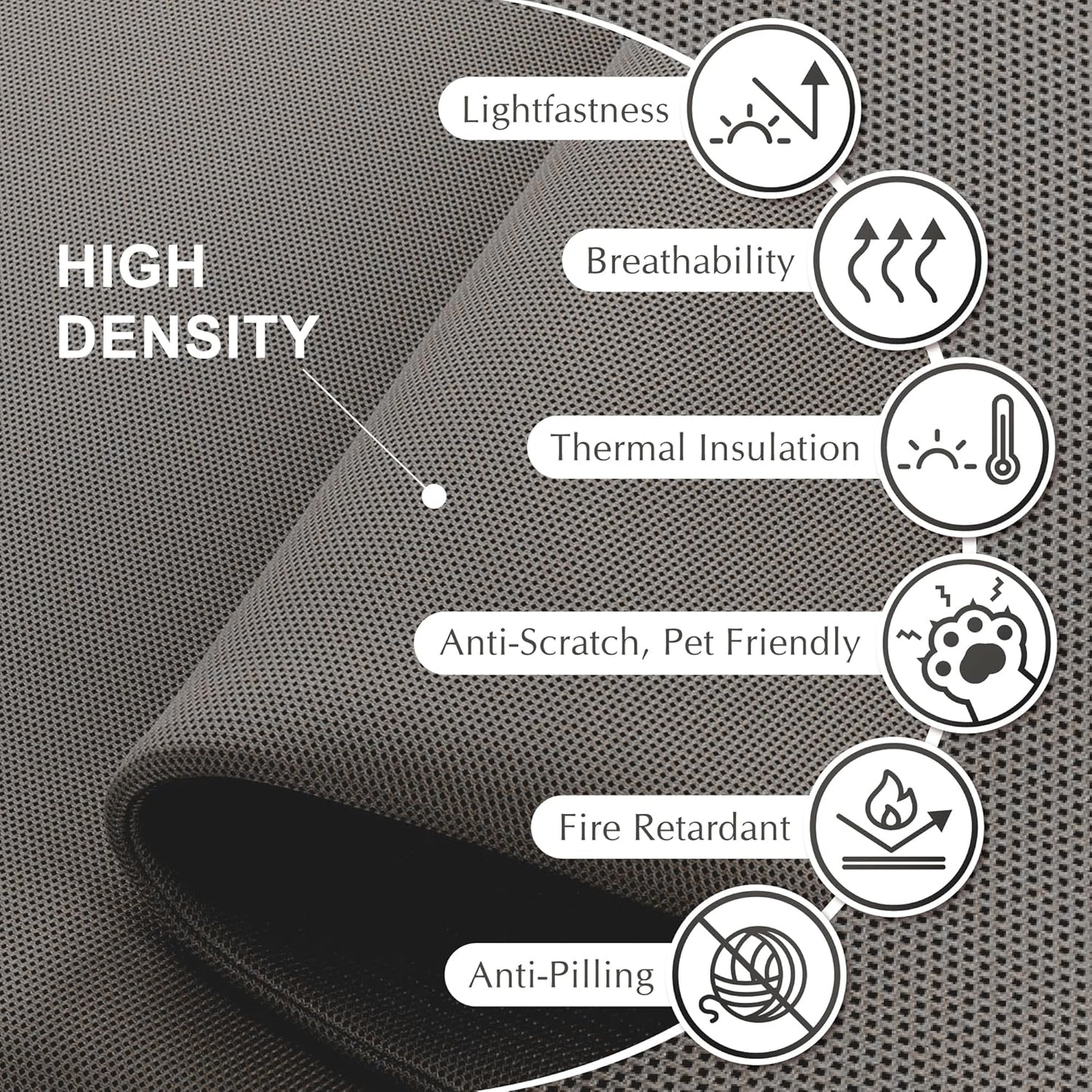 DECOLAB Standing Room Divider Panel, Portable Room Separation Partition for Home, Studio, Classroom, Resraurant, Scratch Resistance, 29"x65", Rock
