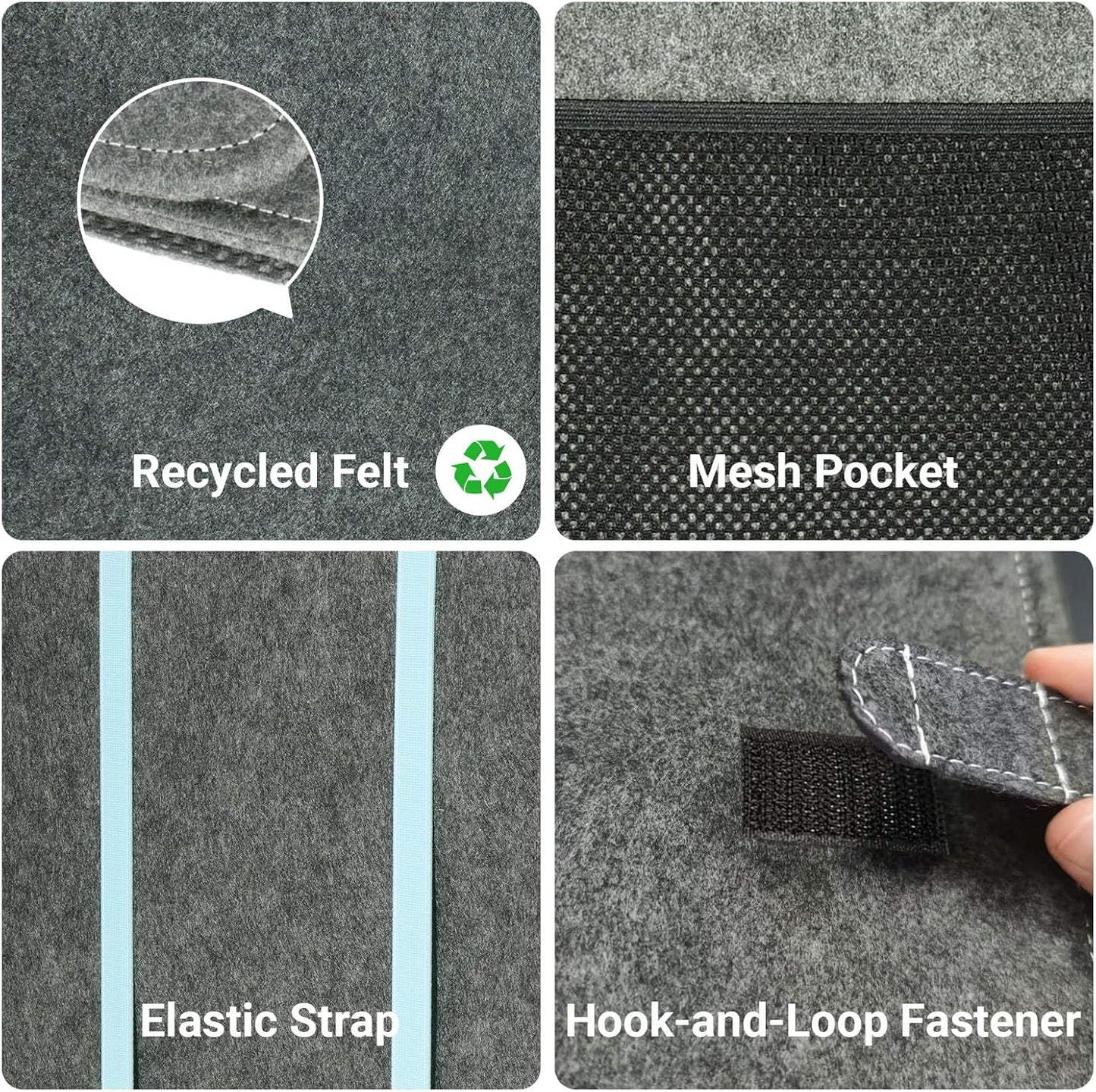 Foldable Privacy Folders for Students with Storage, Desk Dividers for Classroom - Reusable Test Dividers & Privacy Shields for School Desks, Portable Privacy Boards,47.25" x 15.35",Felt