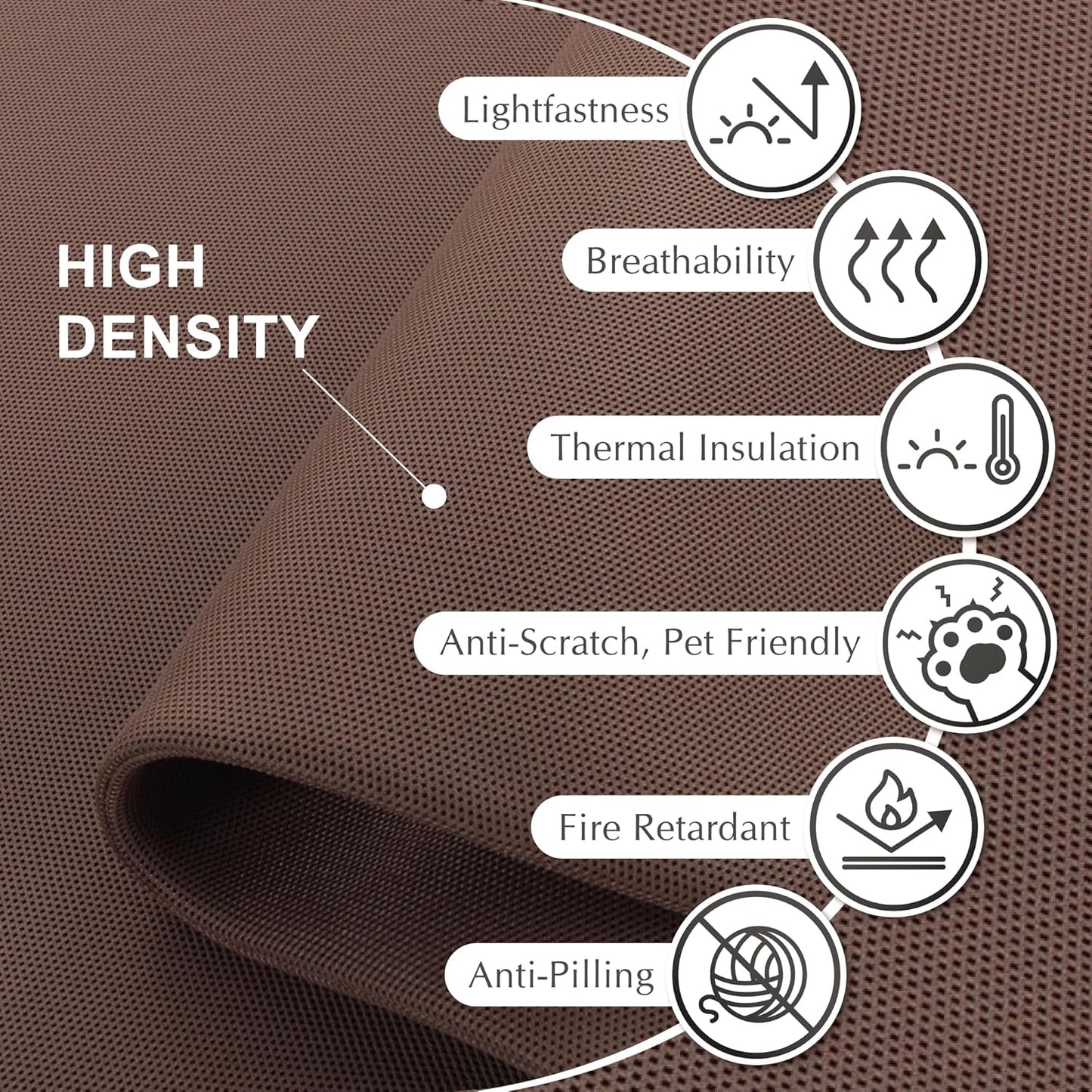 DECOLAB Desk Dividers, Movable Privacy Partition Panel for Students, Office, Home, Shop, Freestanding, Scratch Resistance, 48"x18", Caramel